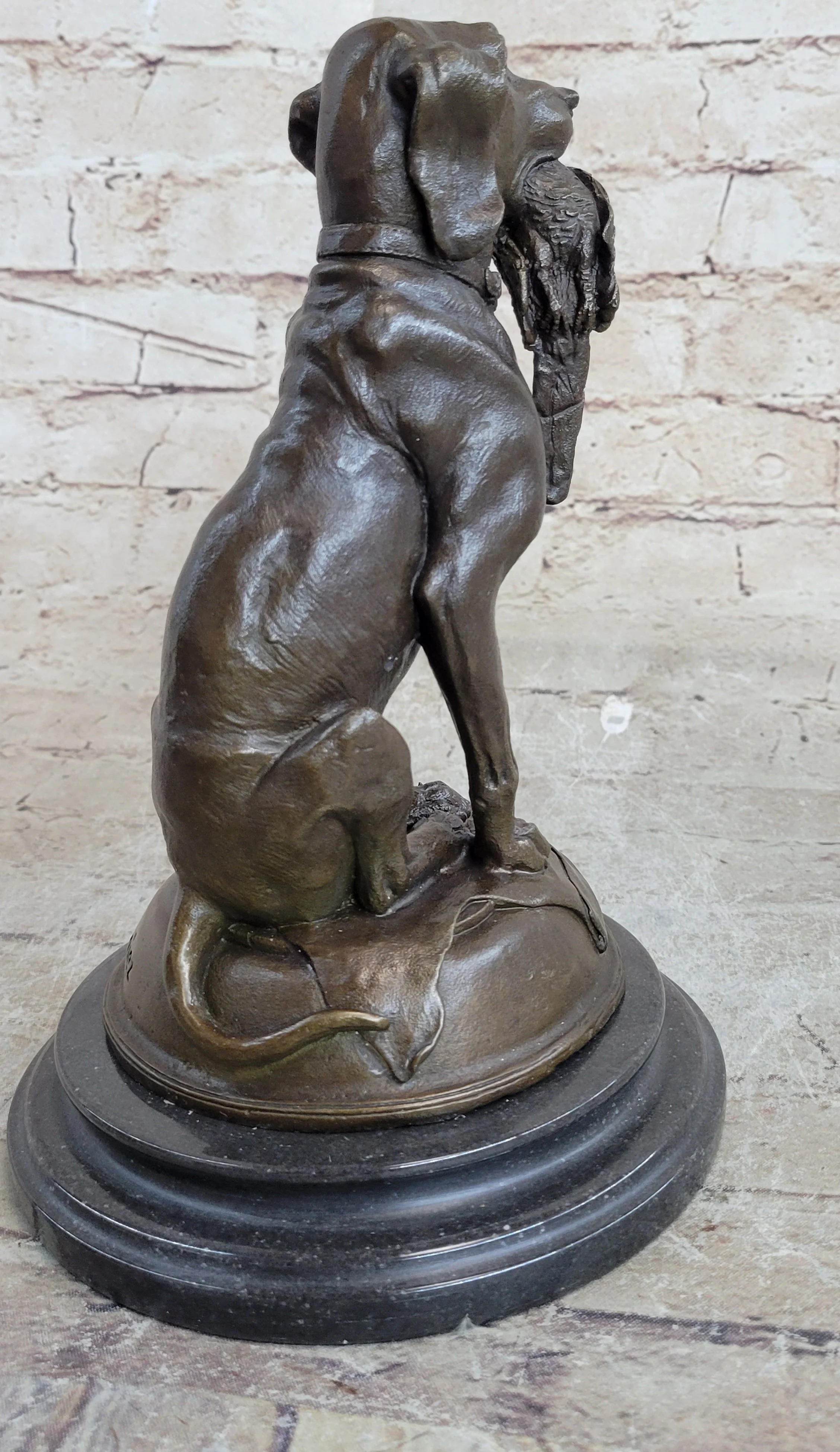 Moigniez Labrador Hunting Dog Duck Bronze Figurine Art Deco Animal Figure Decor - Image 5