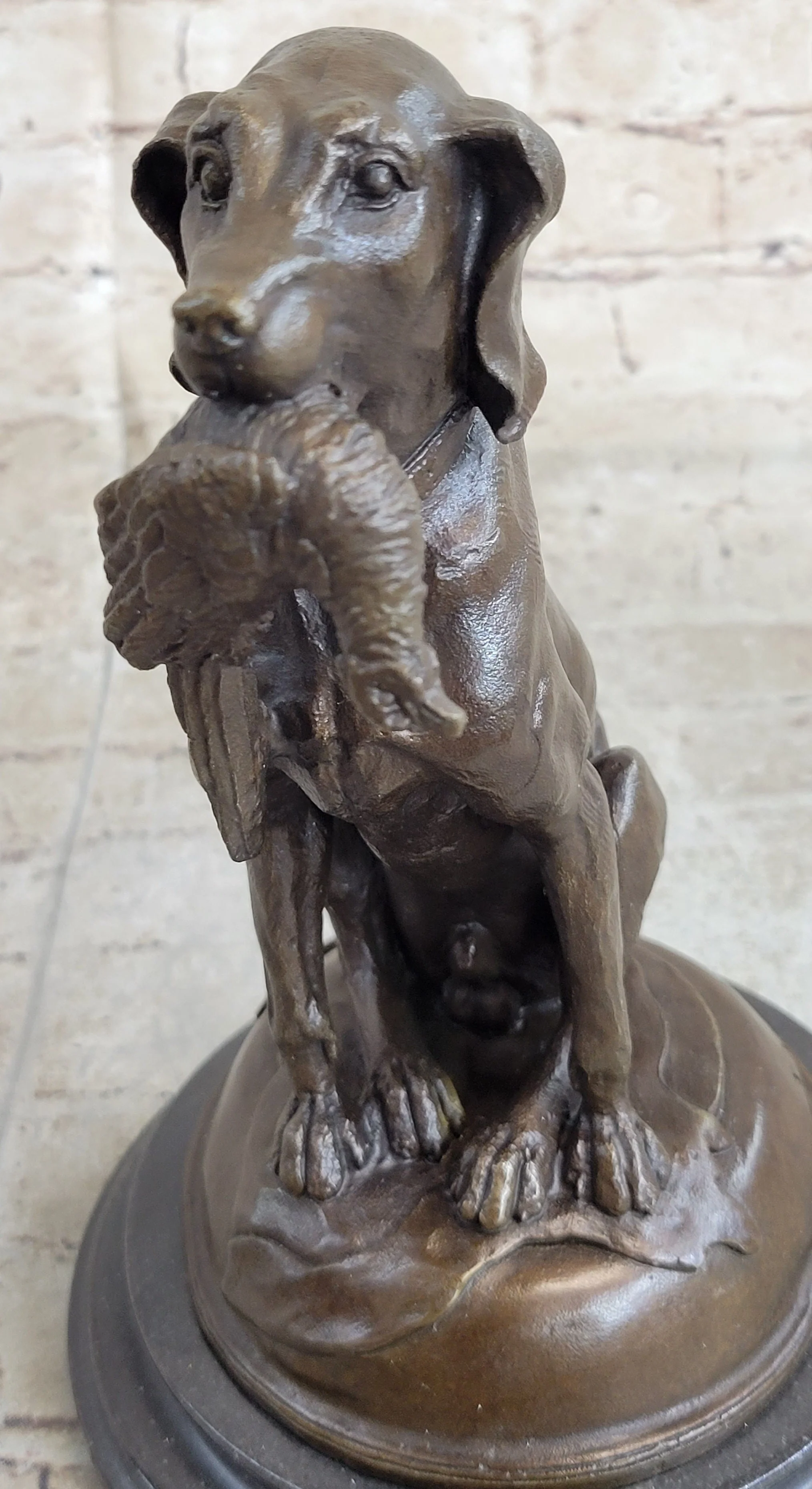 Moigniez Labrador Hunting Dog Duck Bronze Figurine Art Deco Animal Figure Decor - Image 6