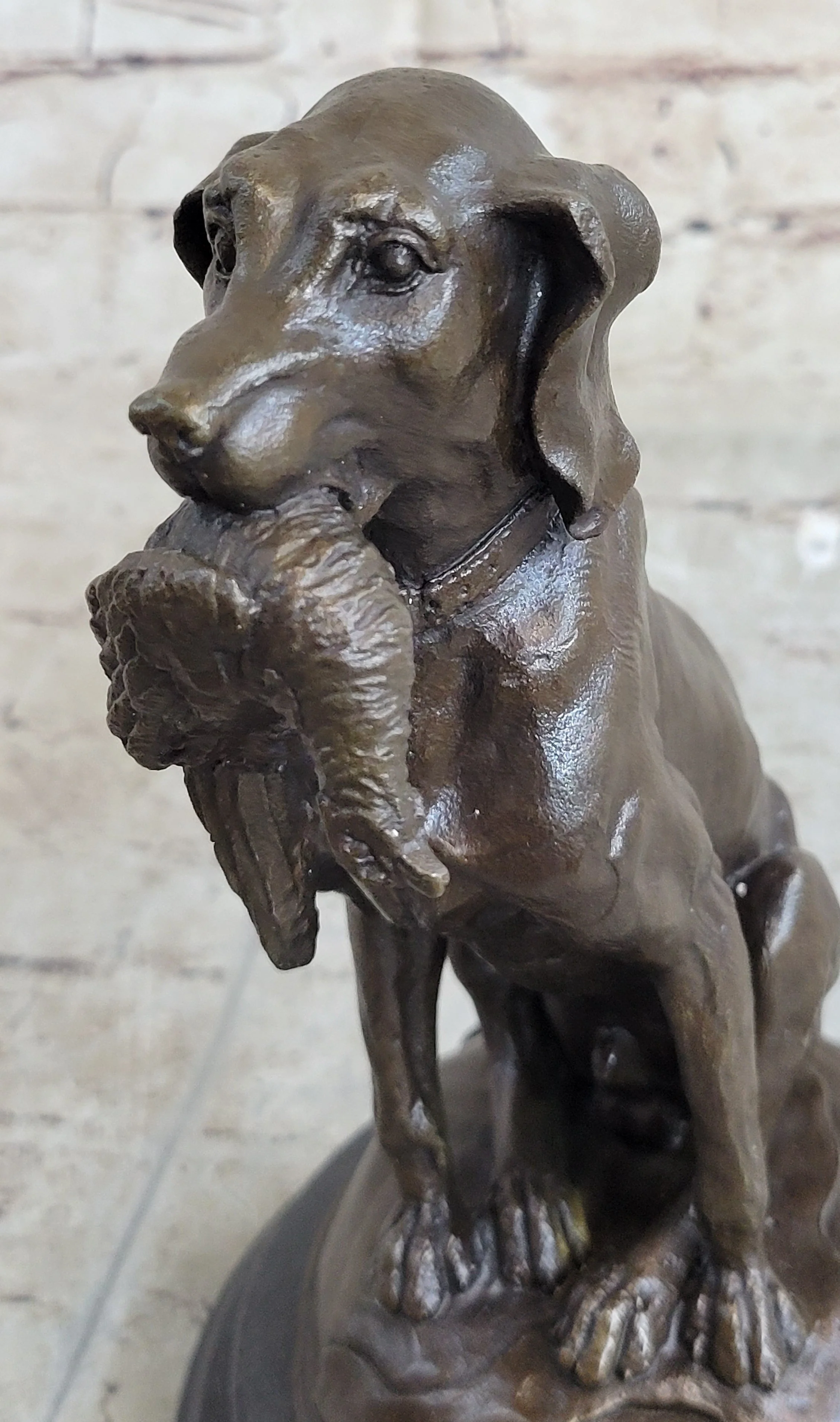 Moigniez Labrador Hunting Dog Duck Bronze Figurine Art Deco Animal Figure Decor - Image 7