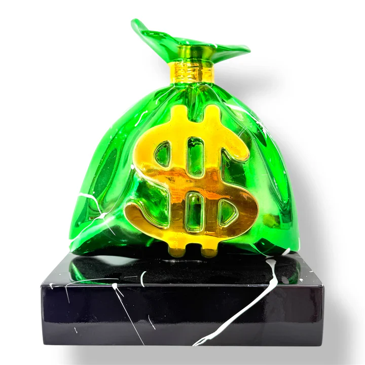 Money Bag Sculpture | Chrome Edition - Image 5