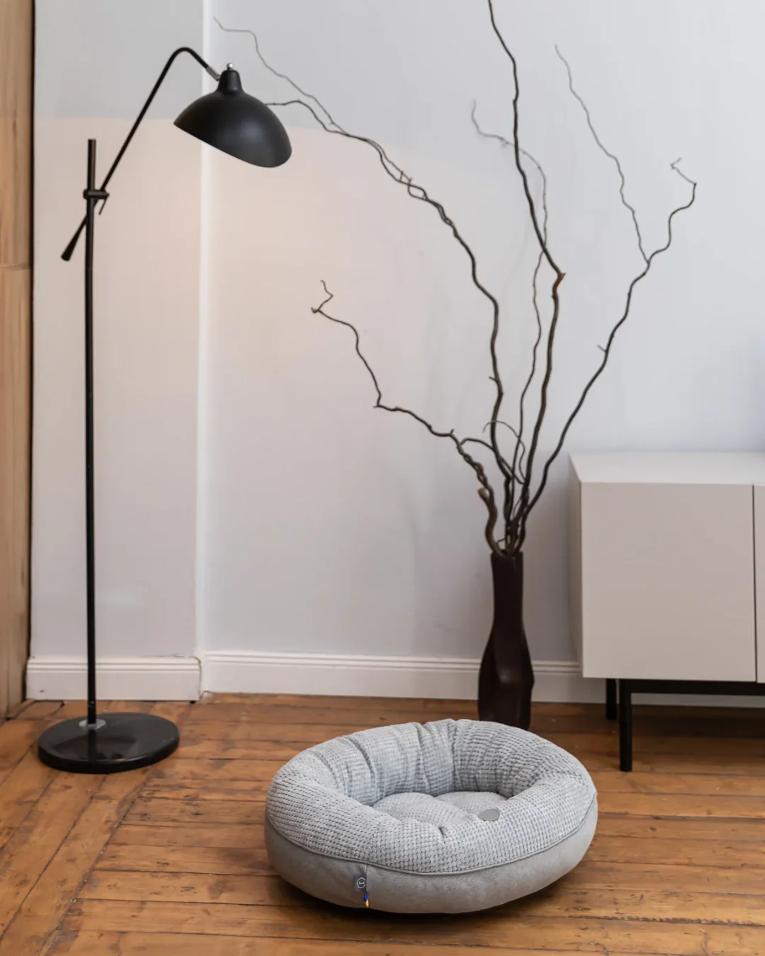 Moonlight Gray Donut Dog Bed - Image 3
