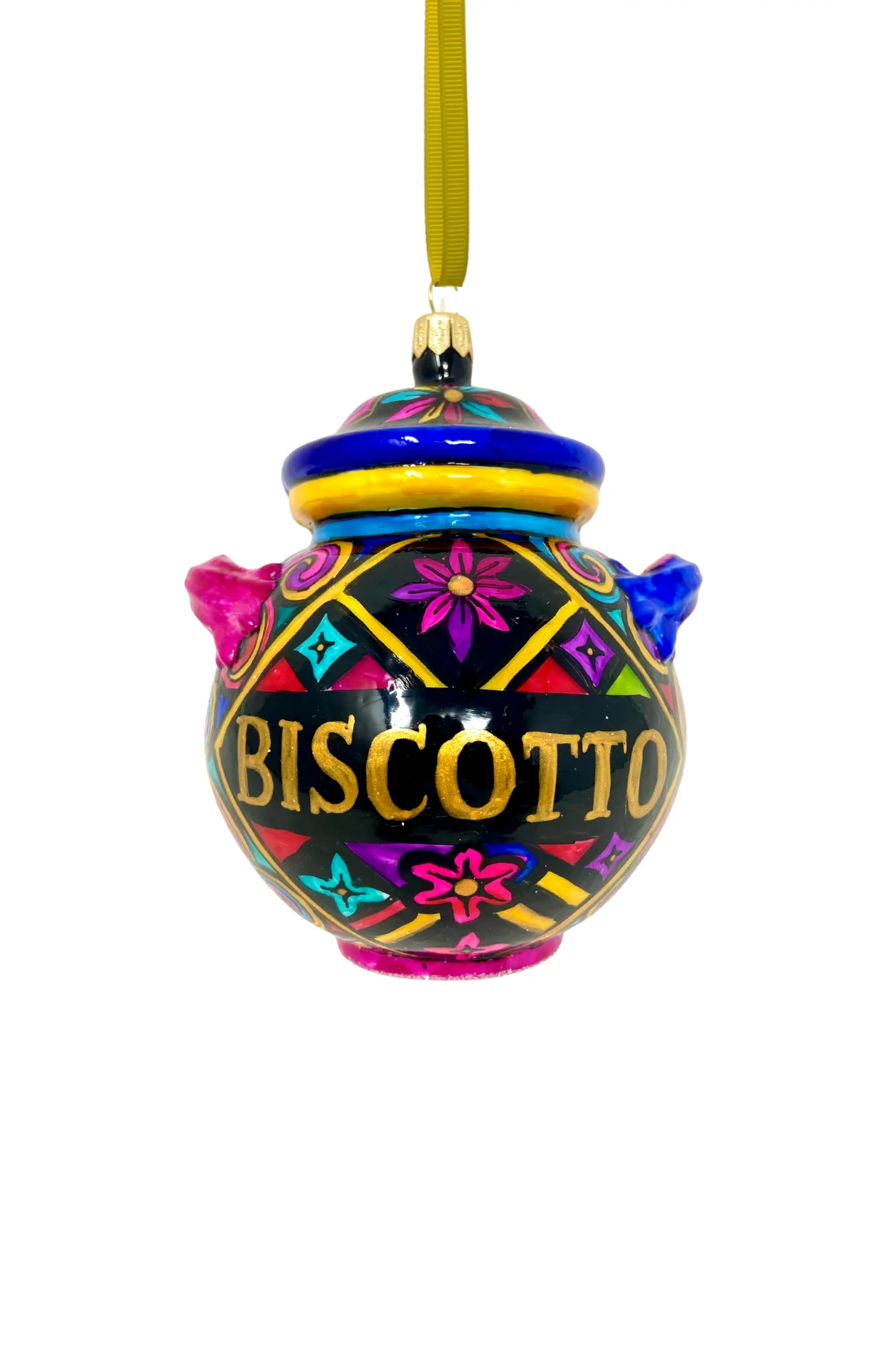 Mosaic Biscotto Jar Glass Christmas Ornament - Image 2