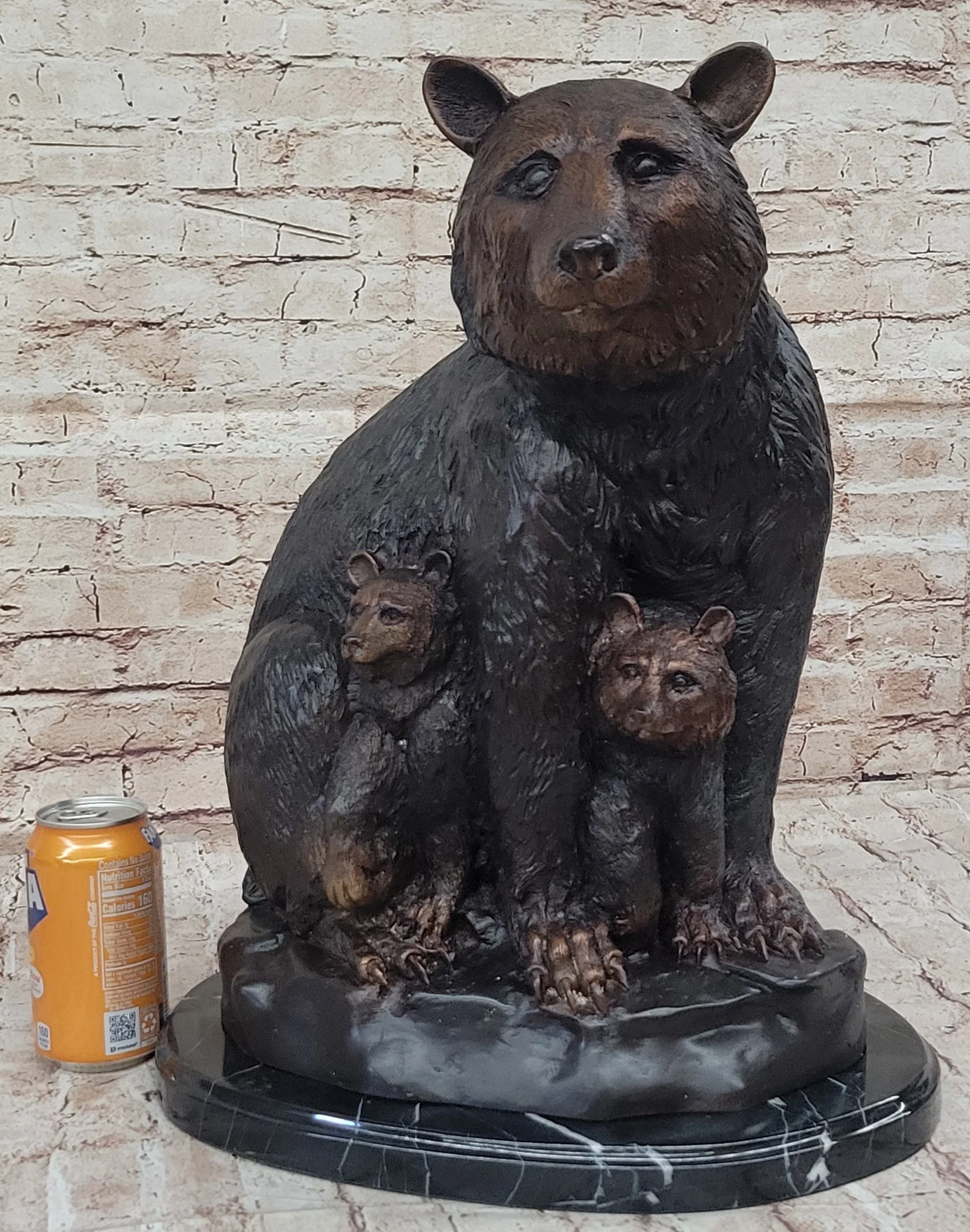 Mother Bear and Cubs - Bronze Metal Sculpture Statue Figure Signed Art Moigniez - Image 2