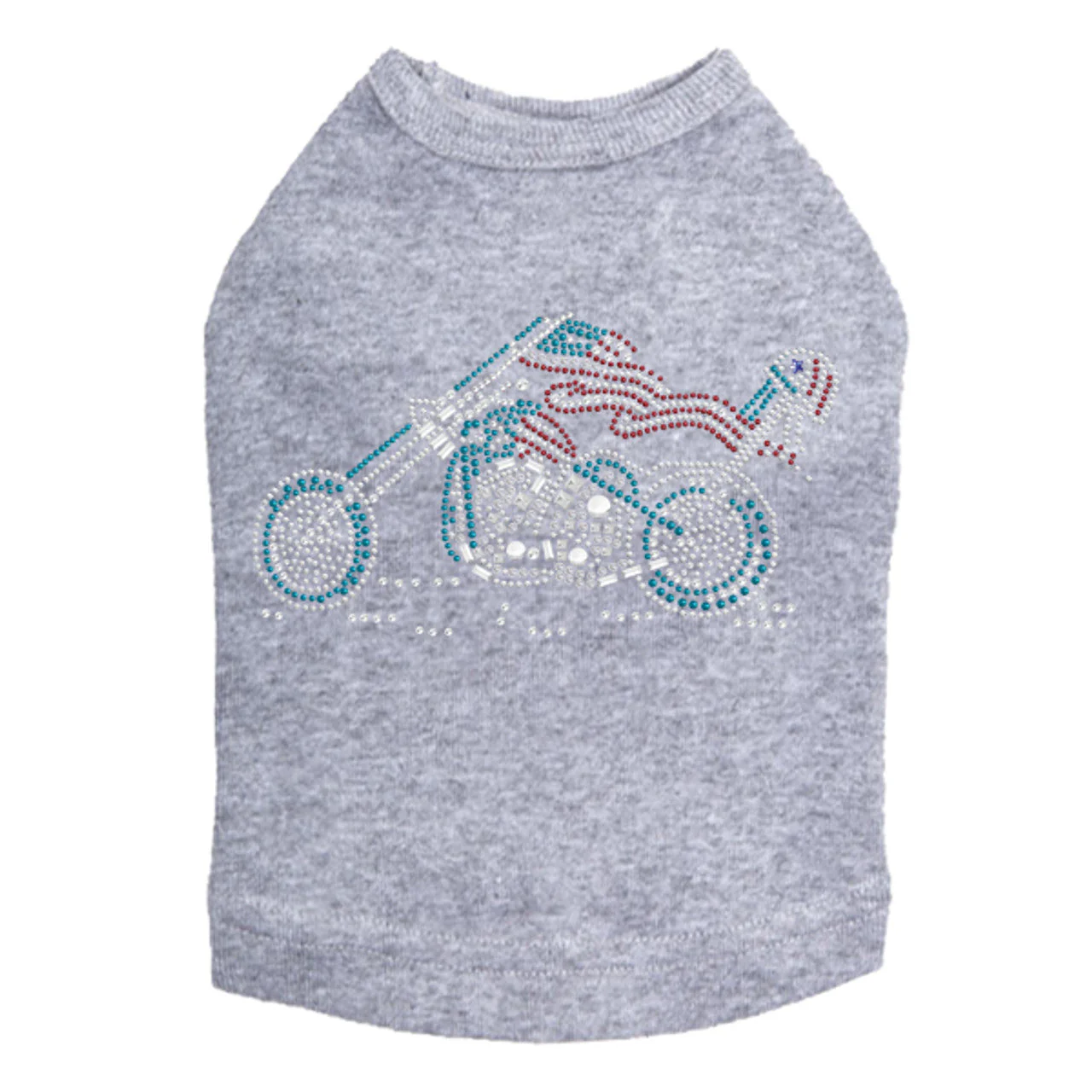 Motorcycle - Red, White, & Turquoise - Dog Tank - Image 12