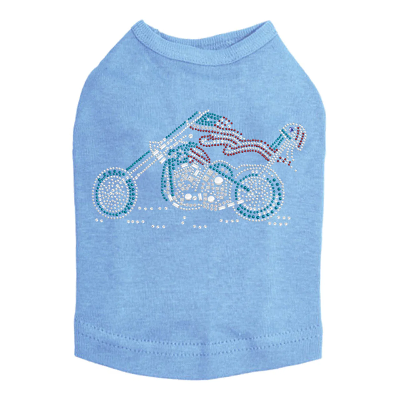 Motorcycle - Red, White, & Turquoise - Dog Tank - Image 4