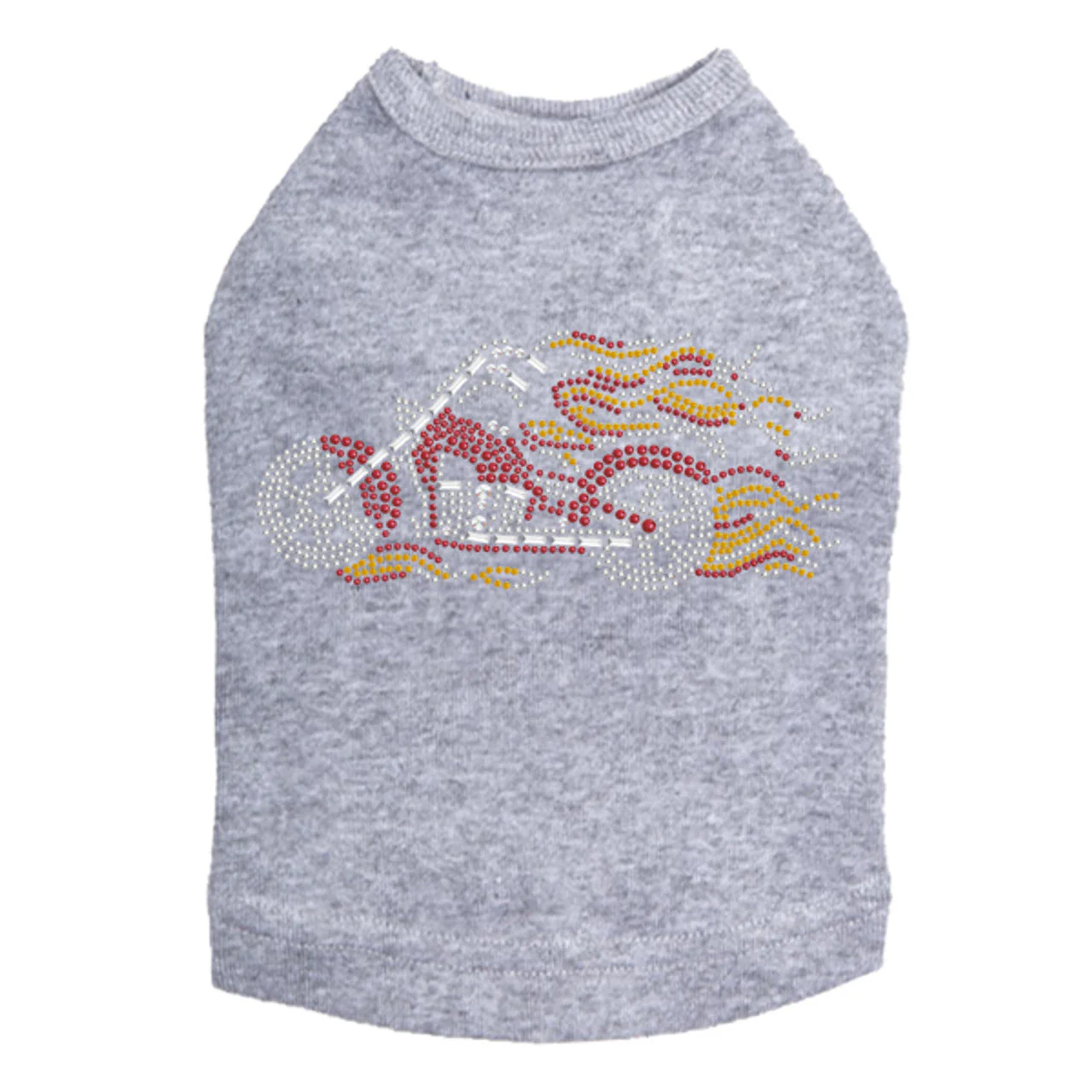 Motorcycle - Red with Flames - Dog Tank - Image 12