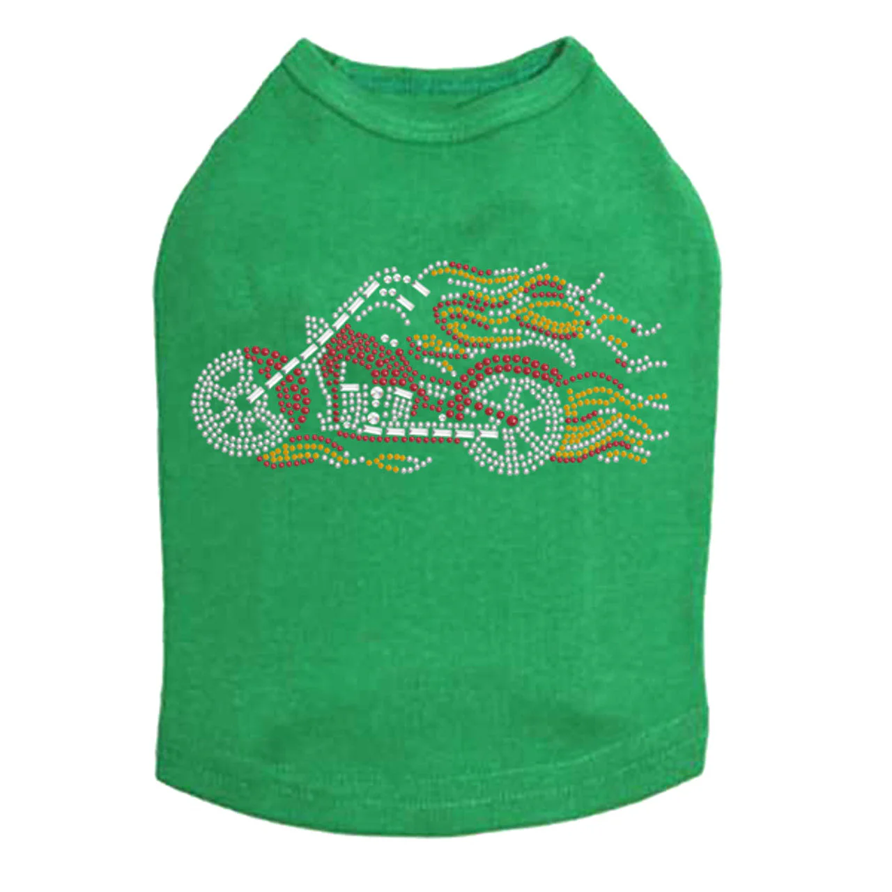 Motorcycle - Red with Flames - Dog Tank - Image 15