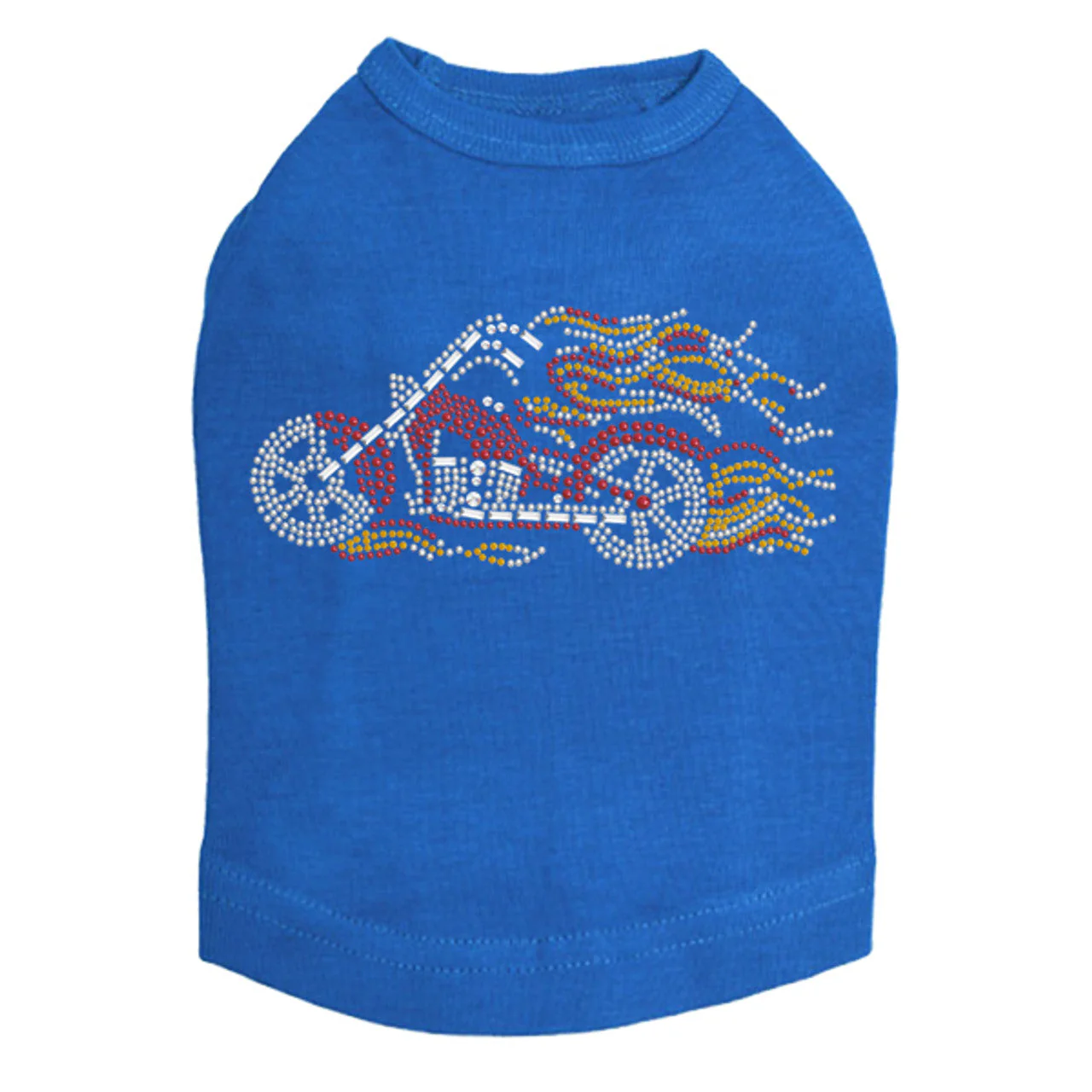 Motorcycle - Red with Flames - Dog Tank - Image 4