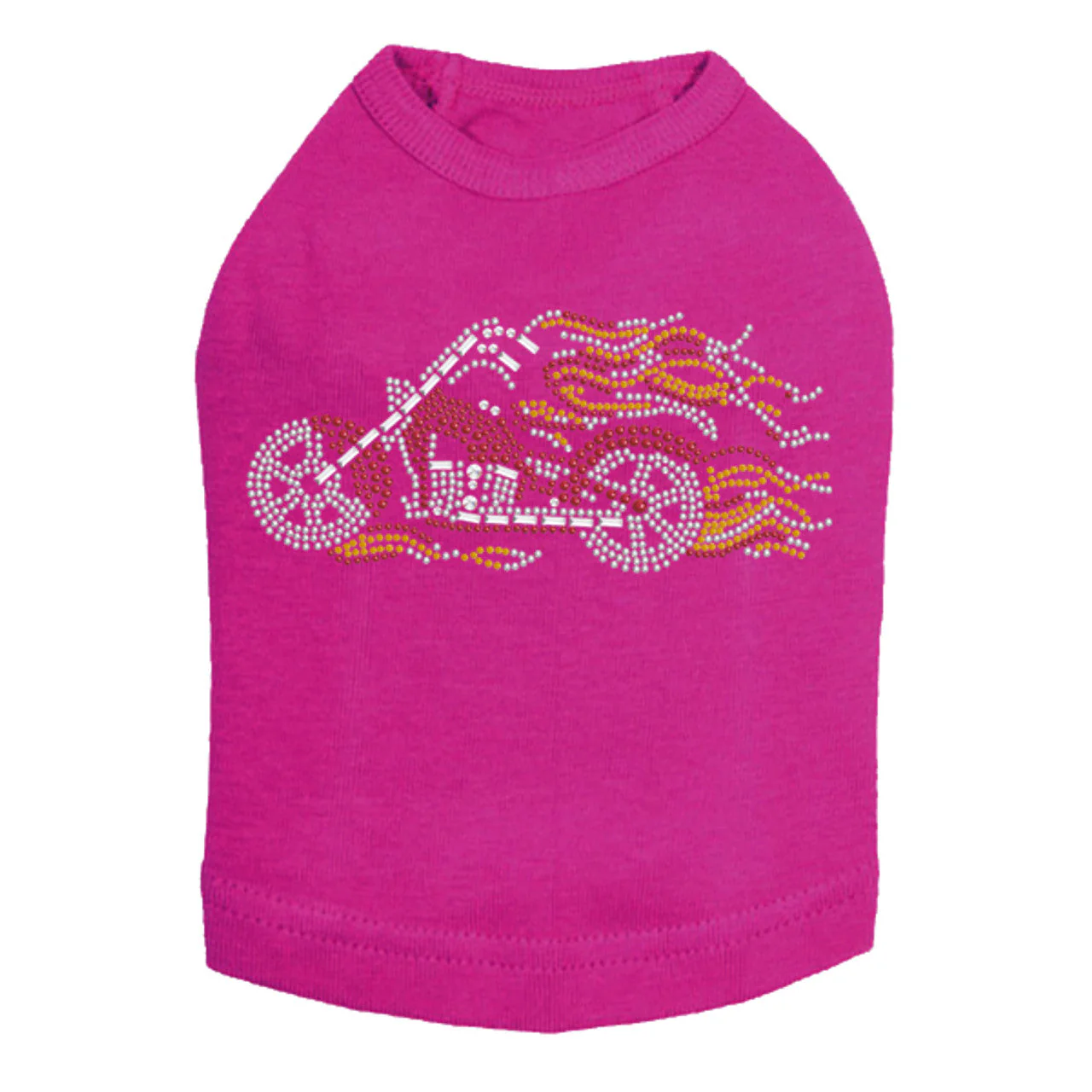 Motorcycle - Red with Flames - Dog Tank - Image 9
