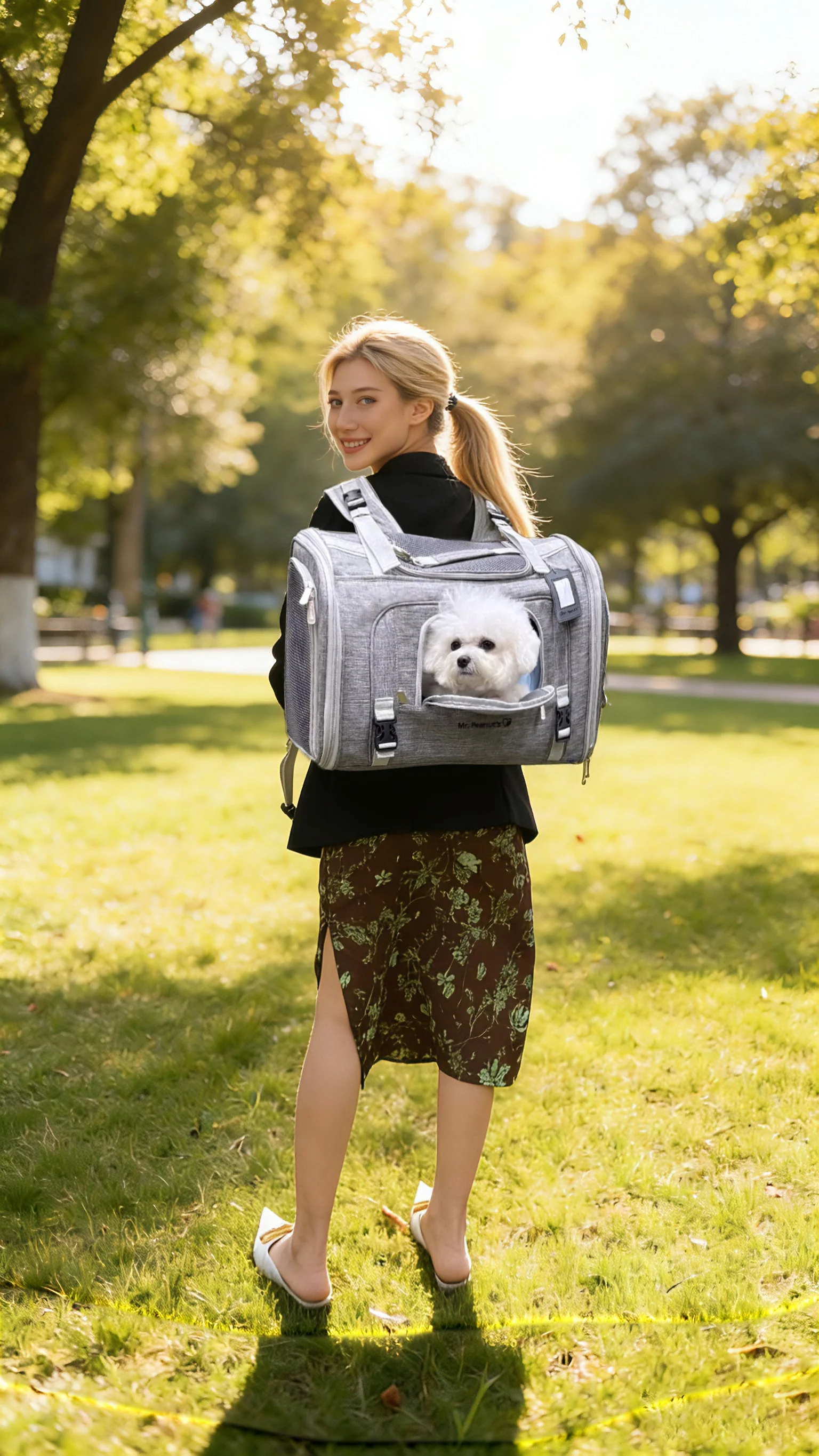 Mr. Peanuts Monterey Series Airline Compliant Horizontal Backpack Pet Carrier - Image 12