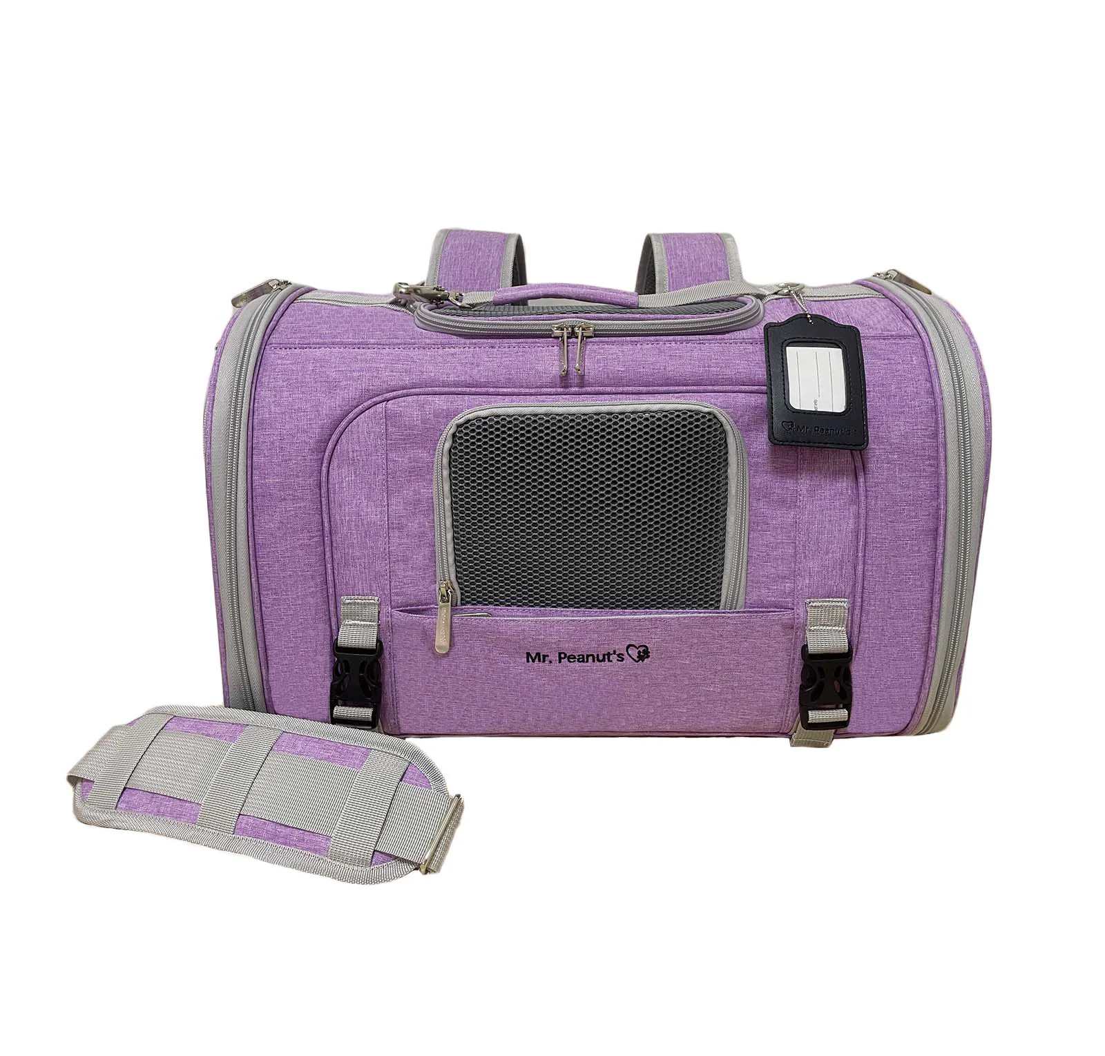 Mr. Peanuts Monterey Series Airline Compliant Horizontal Backpack Pet Carrier - Image 13