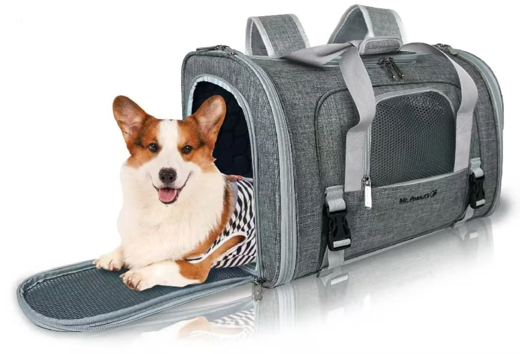 Mr. Peanuts Monterey Series Airline Compliant Horizontal Backpack Pet Carrier - Image 18