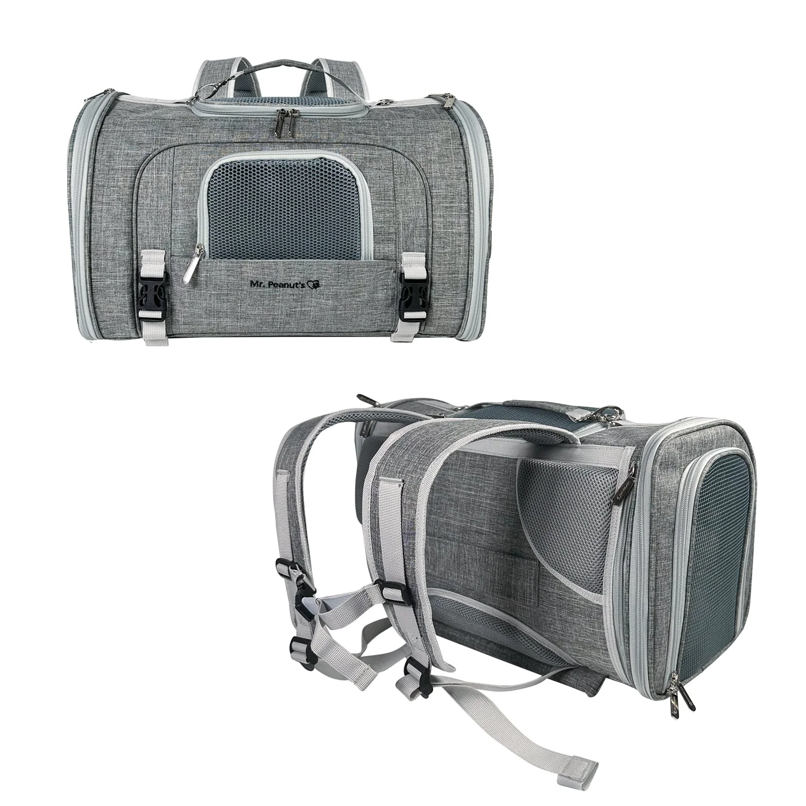 Mr. Peanuts Monterey Series Airline Compliant Horizontal Backpack Pet Carrier - Image 25