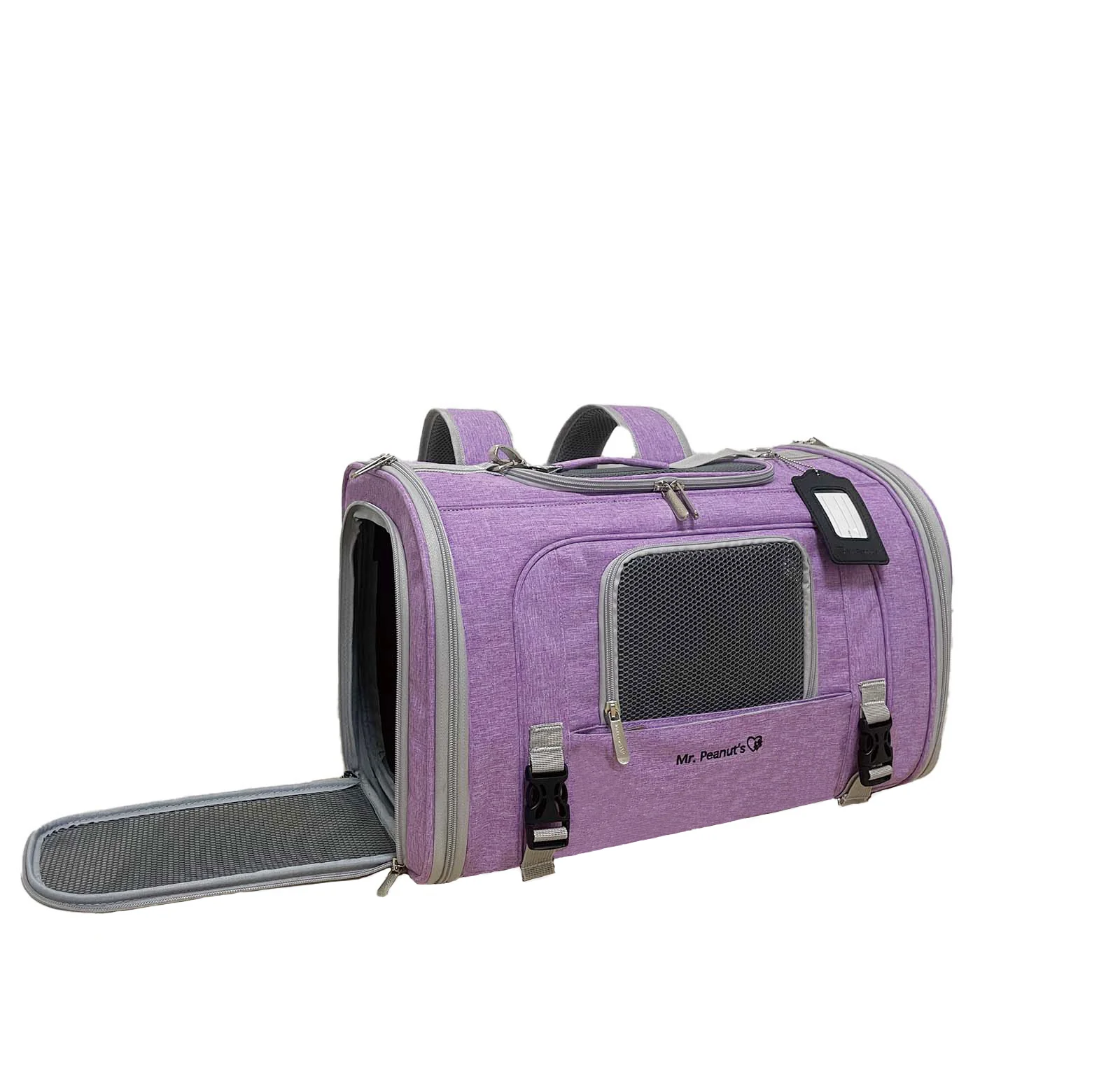 Mr. Peanuts Monterey Series Airline Compliant Horizontal Backpack Pet Carrier - Image 36