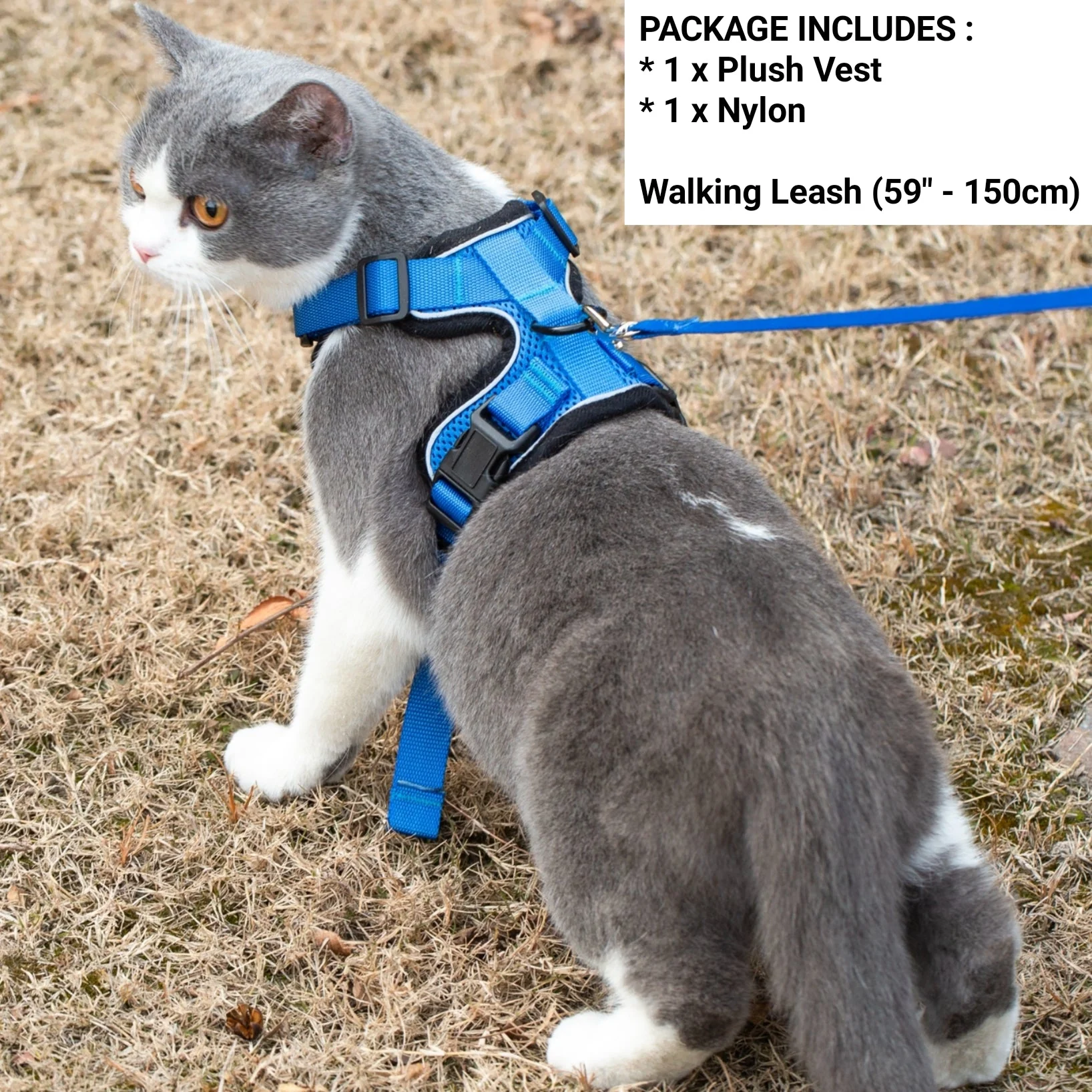 Mr. Peanuts PurrTrek Reflective Cat Harness with Matching Leash - Image 4
