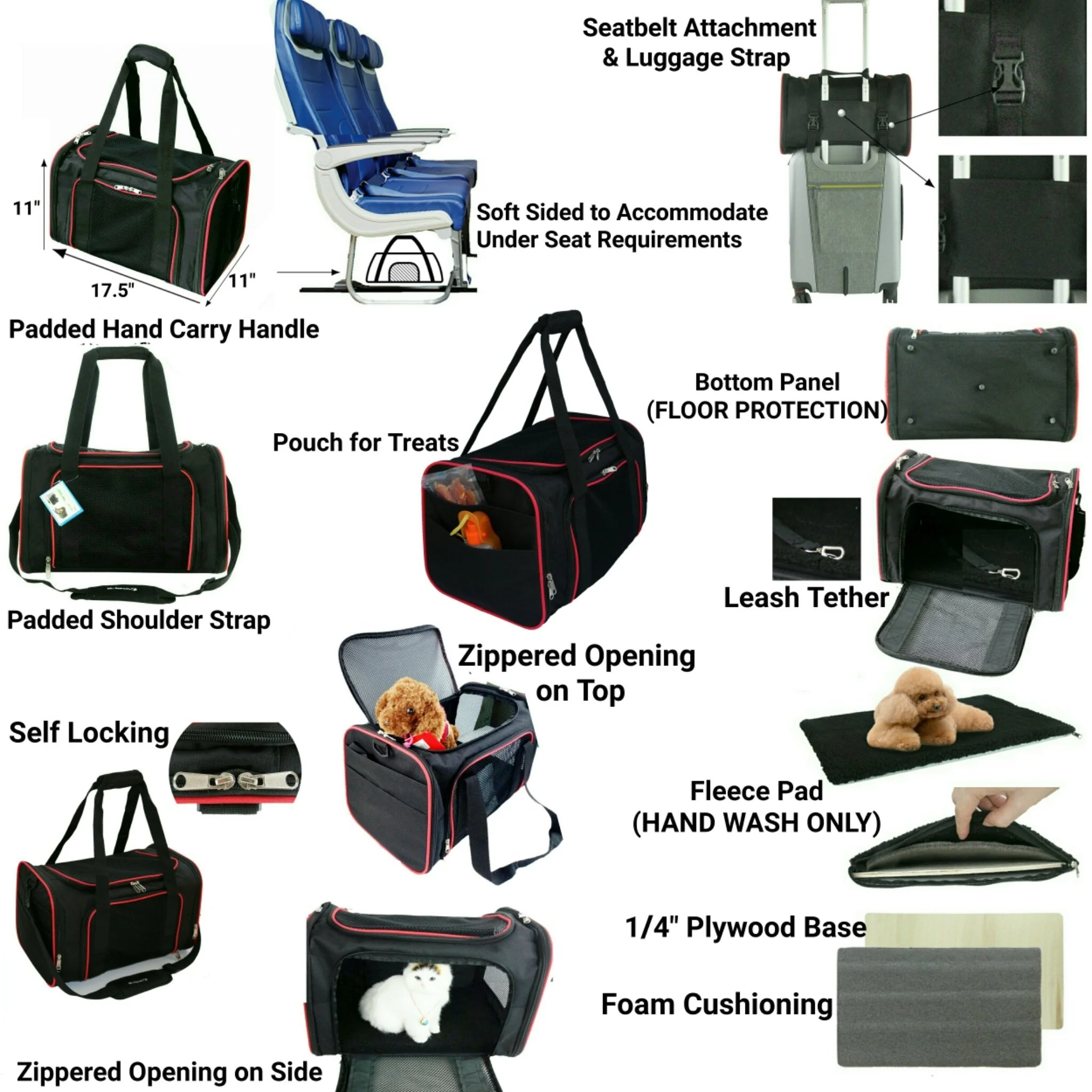 Mr. Peanuts Silver Series Airline Capable Soft Sided Pet Carrier - Image 4