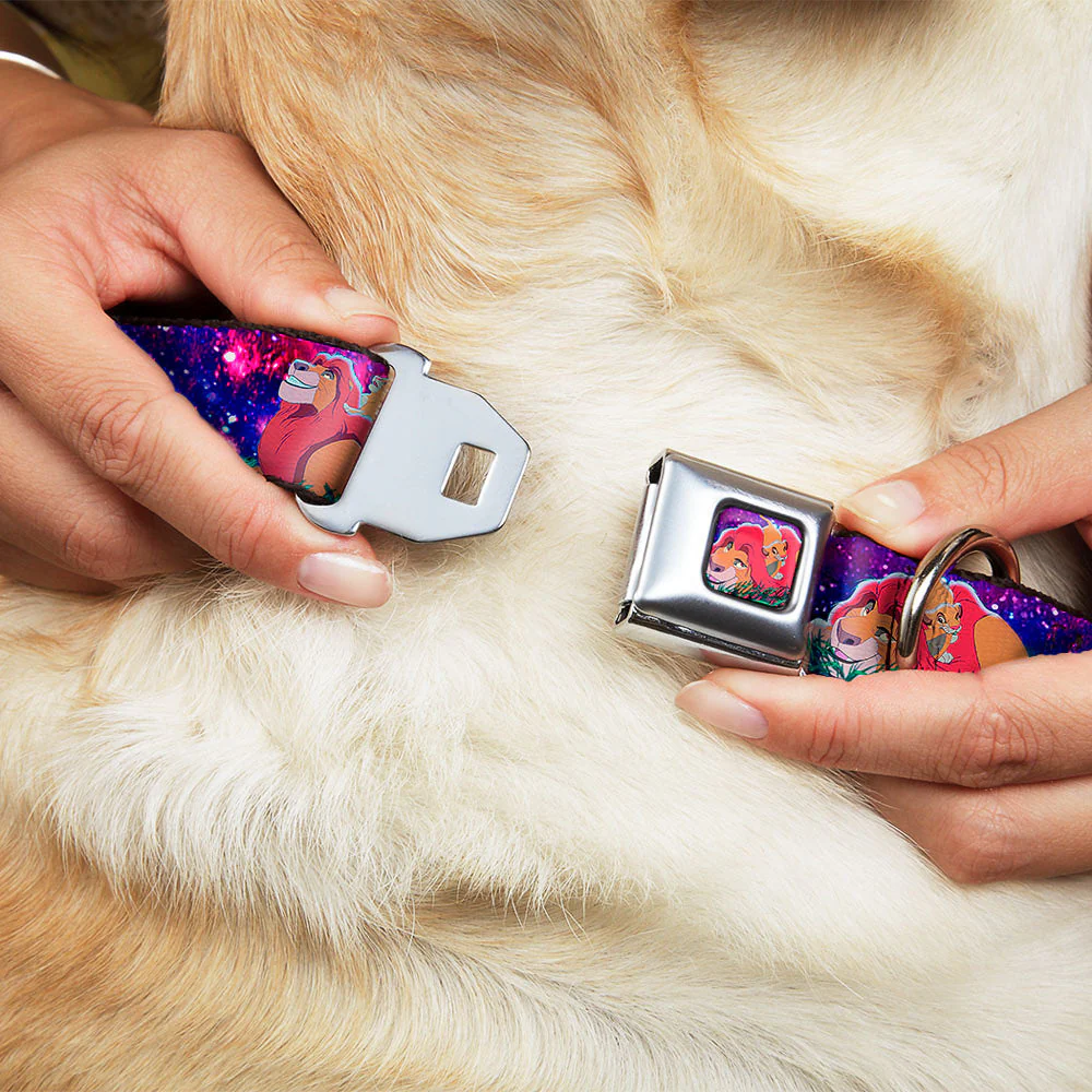 Mufasa & Simba Full Color Seatbelt Buckle Collar - Mufasa & Simba Night Poses - Image 8