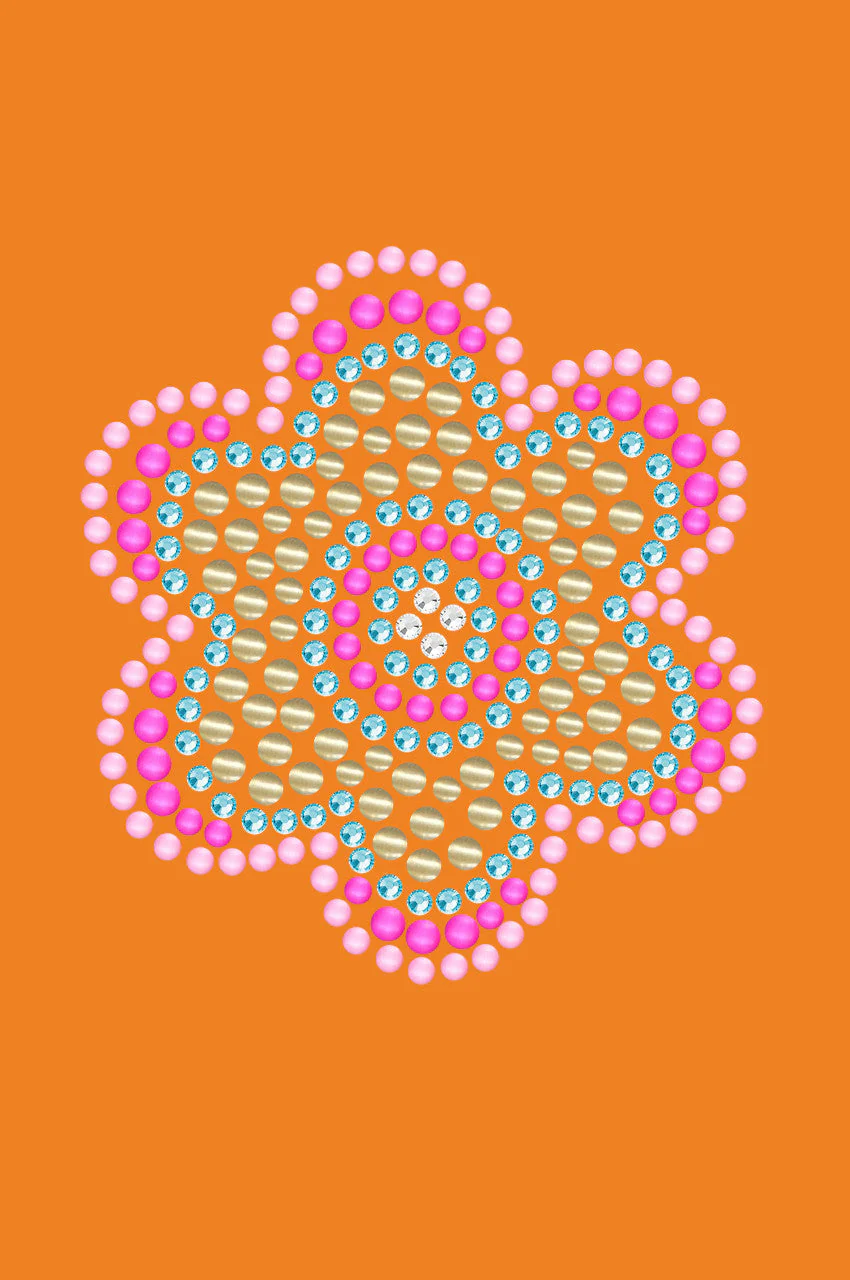 Multicolor Nailhead Flower - Bandanna - Image 3