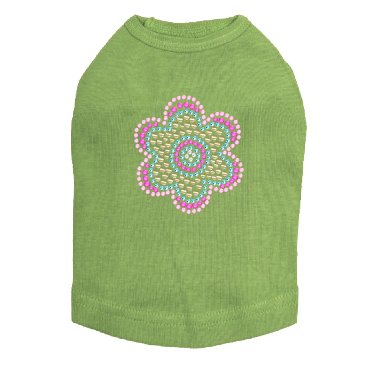 Multicolor Nailhead Flower - Dog Tank - Image 14