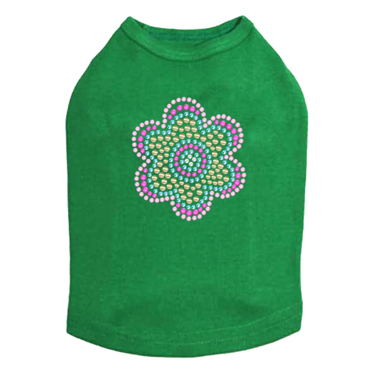 Multicolor Nailhead Flower - Dog Tank - Image 2