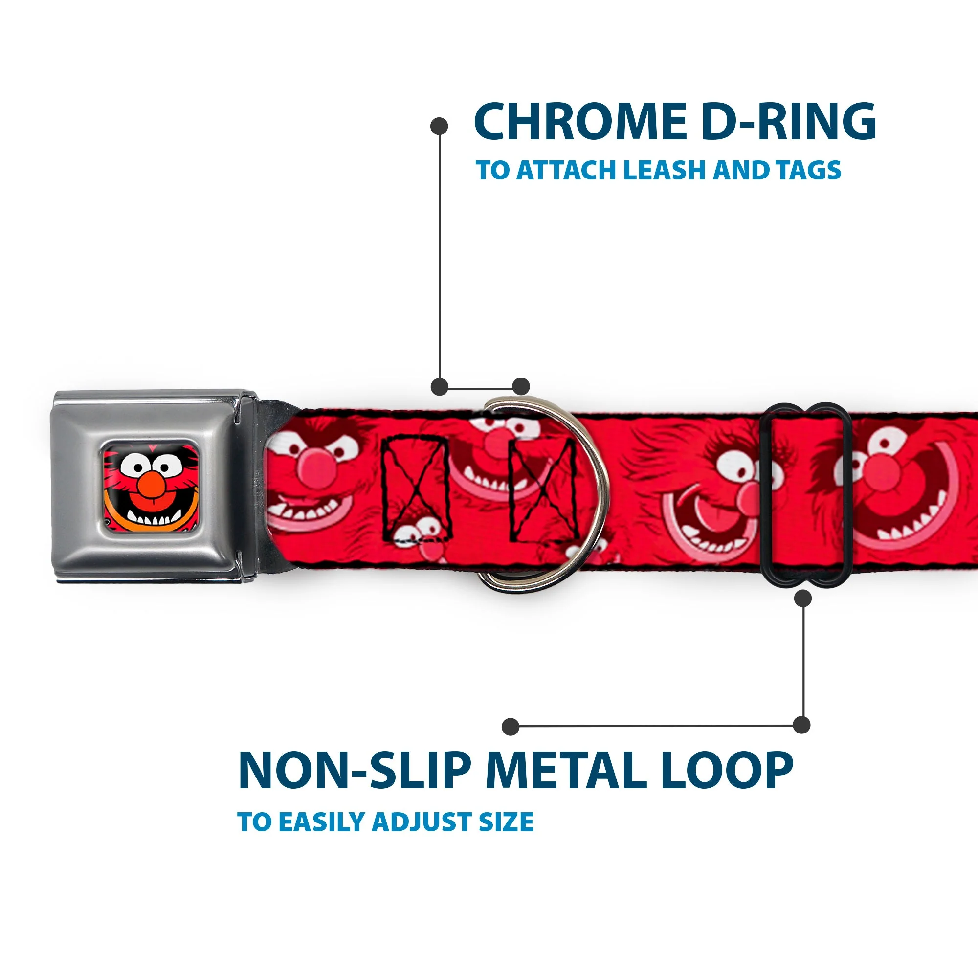 Muppets Animal Face Seatbelt Buckle Dog Collar - Image 5