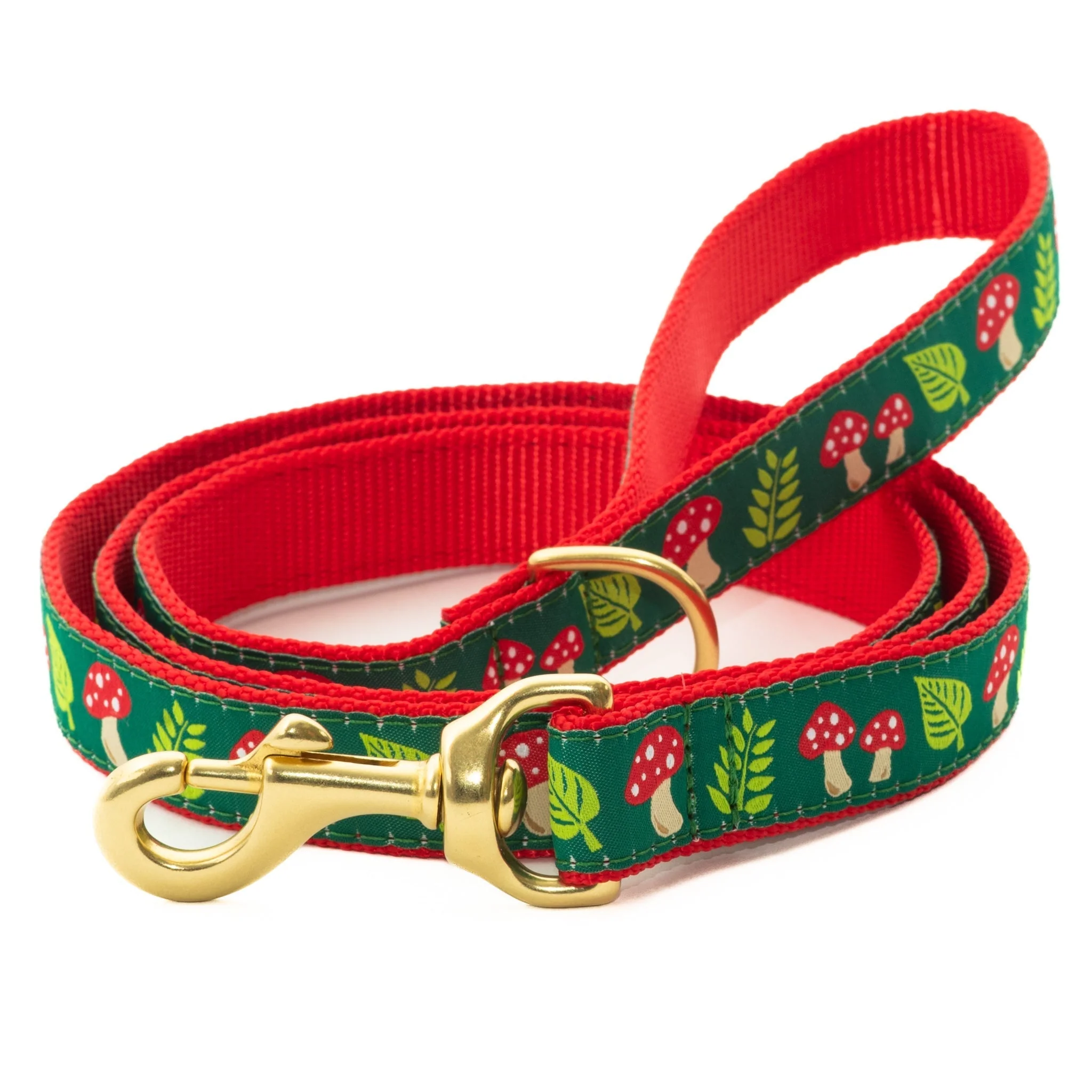 Up Country Mushrooms Cast Brass Dog Leash