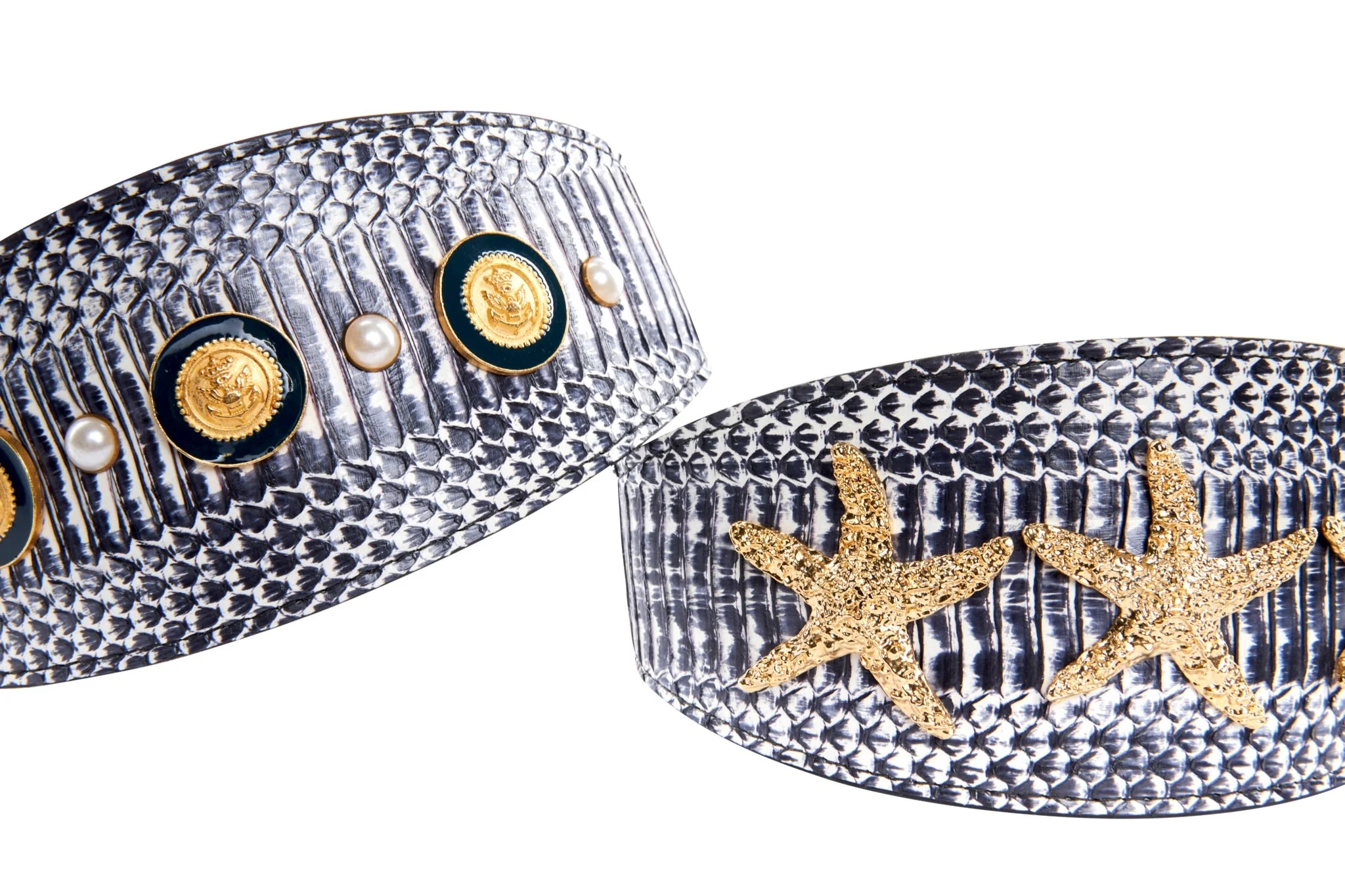 Nautical Collection. White & Navy Snake Set Of 2 - Image 2