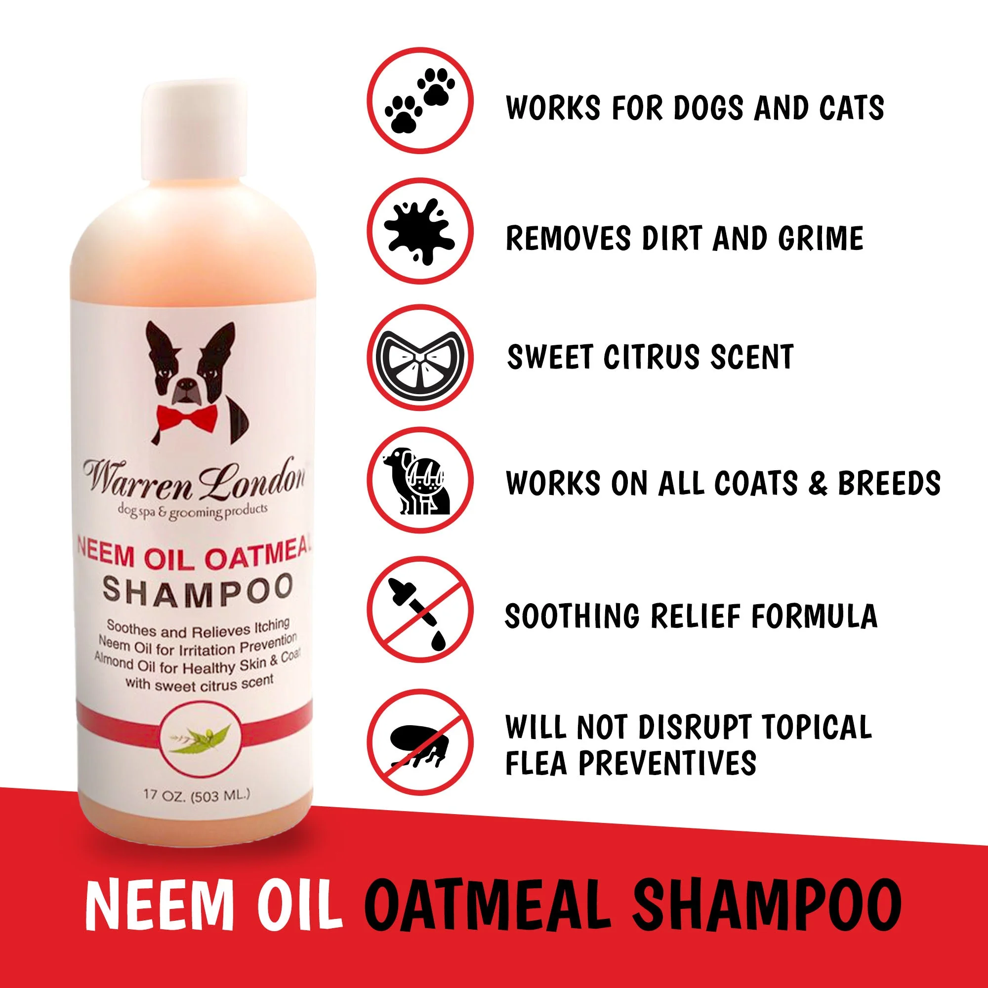 Neem Oil Oatmeal Shampoo - Soothes & Relieves Itching - Insect Repellant - Image 2