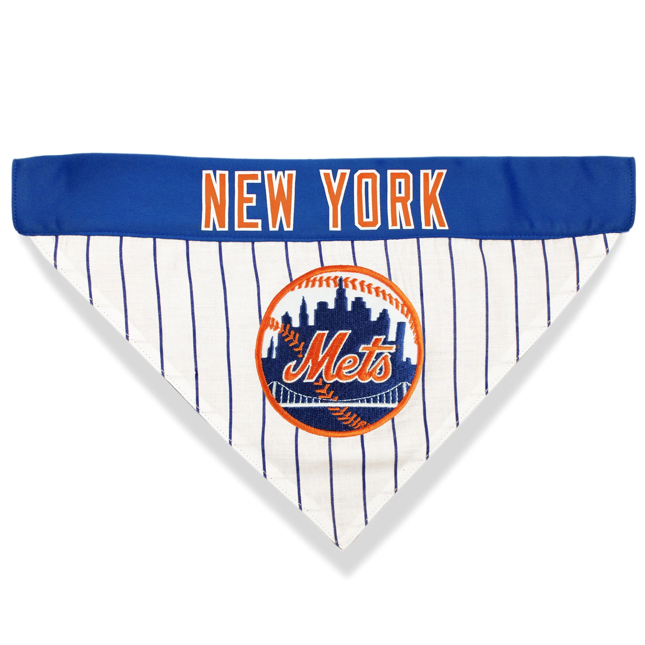 New York Mets REVERSIBLE Dog Bandana - Image 3