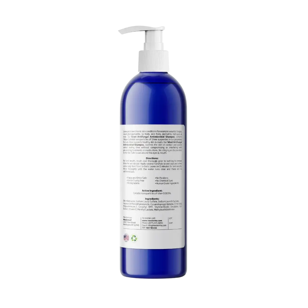 Silvet Unscented Antifungal Antimicrobial Shampoo 16oz by Nexderma - Image 2