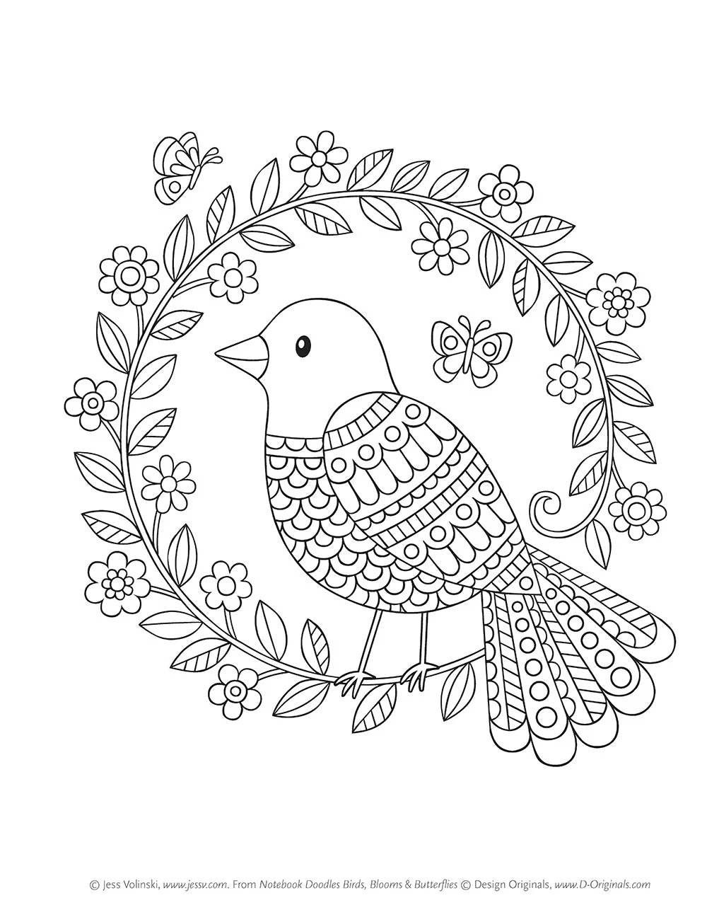 Notebook Doodles Birds, Blooms & Butterflies - Image 3