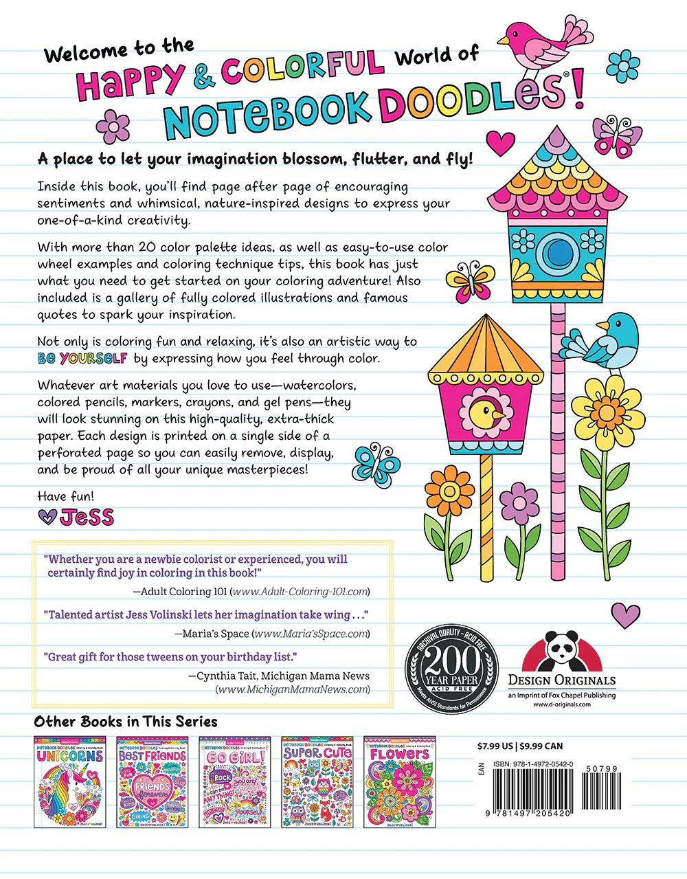 Notebook Doodles Birds, Blooms & Butterflies - Image 7
