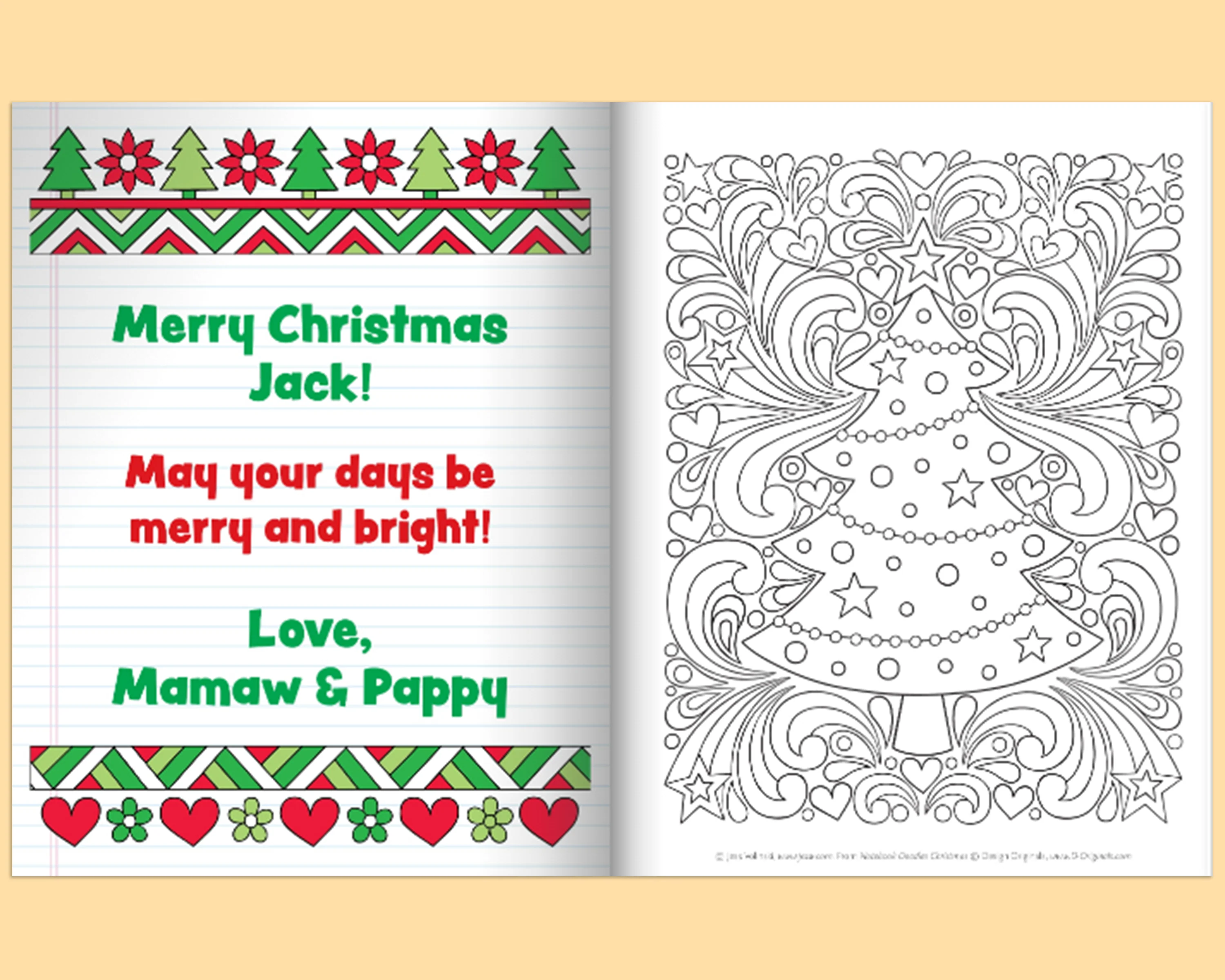Notebook Doodles Christmas Customized - Image 2