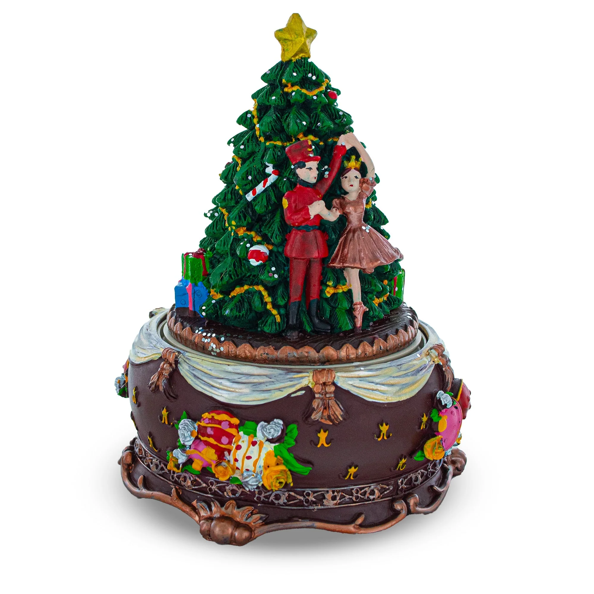 Nutcracker and Ballerina Wind-Up Christmas Musical Figurine