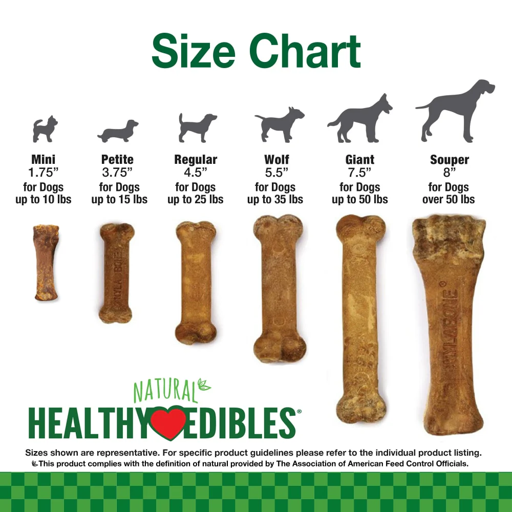 Nylabone Healthy Edibles All-Natural Long Lasting Roast Beef Dog Chew Treats (3pk) (1.5oz) - Image 3