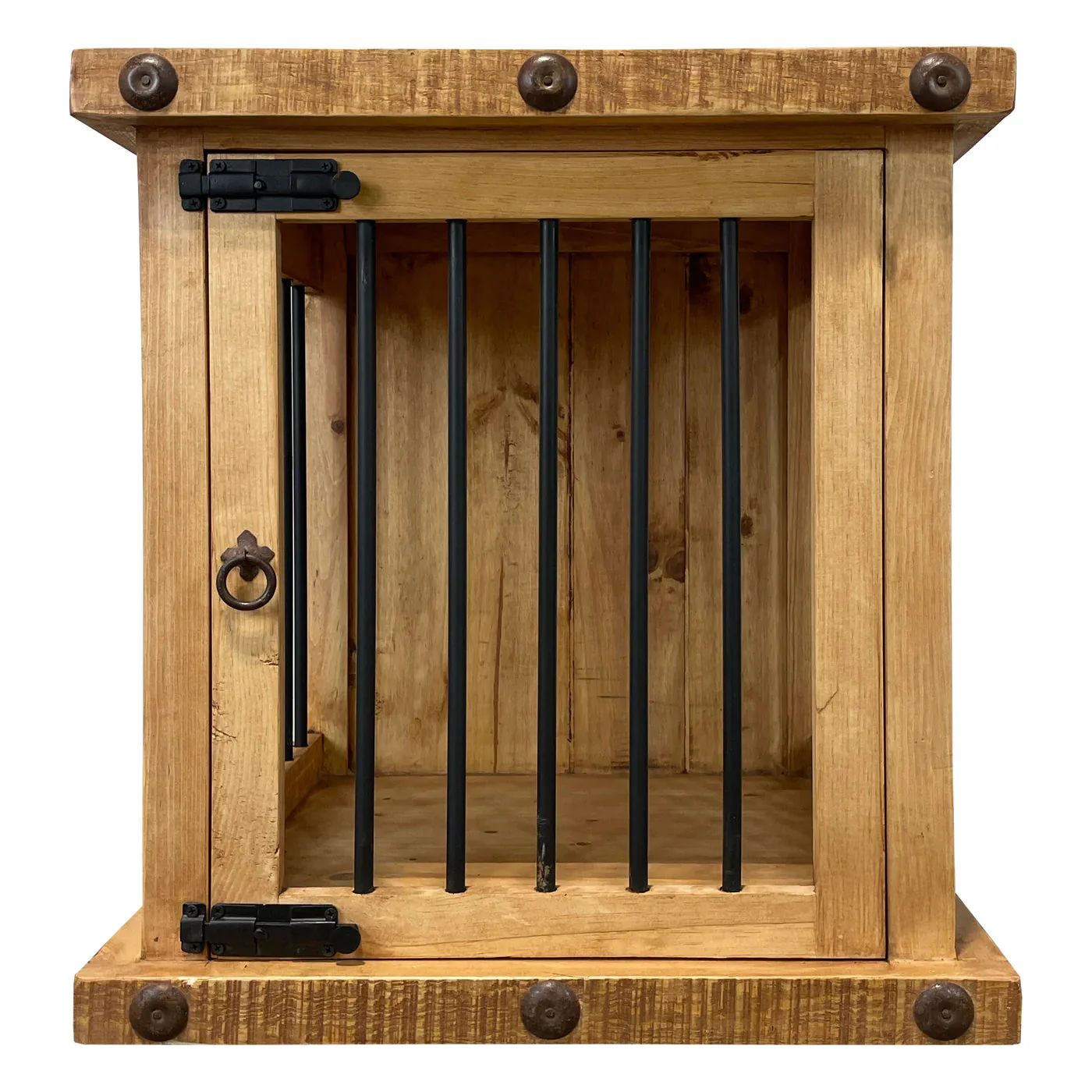 Oasis Small Rustic Dog Wood Kennel in Medium Wax - Image 2