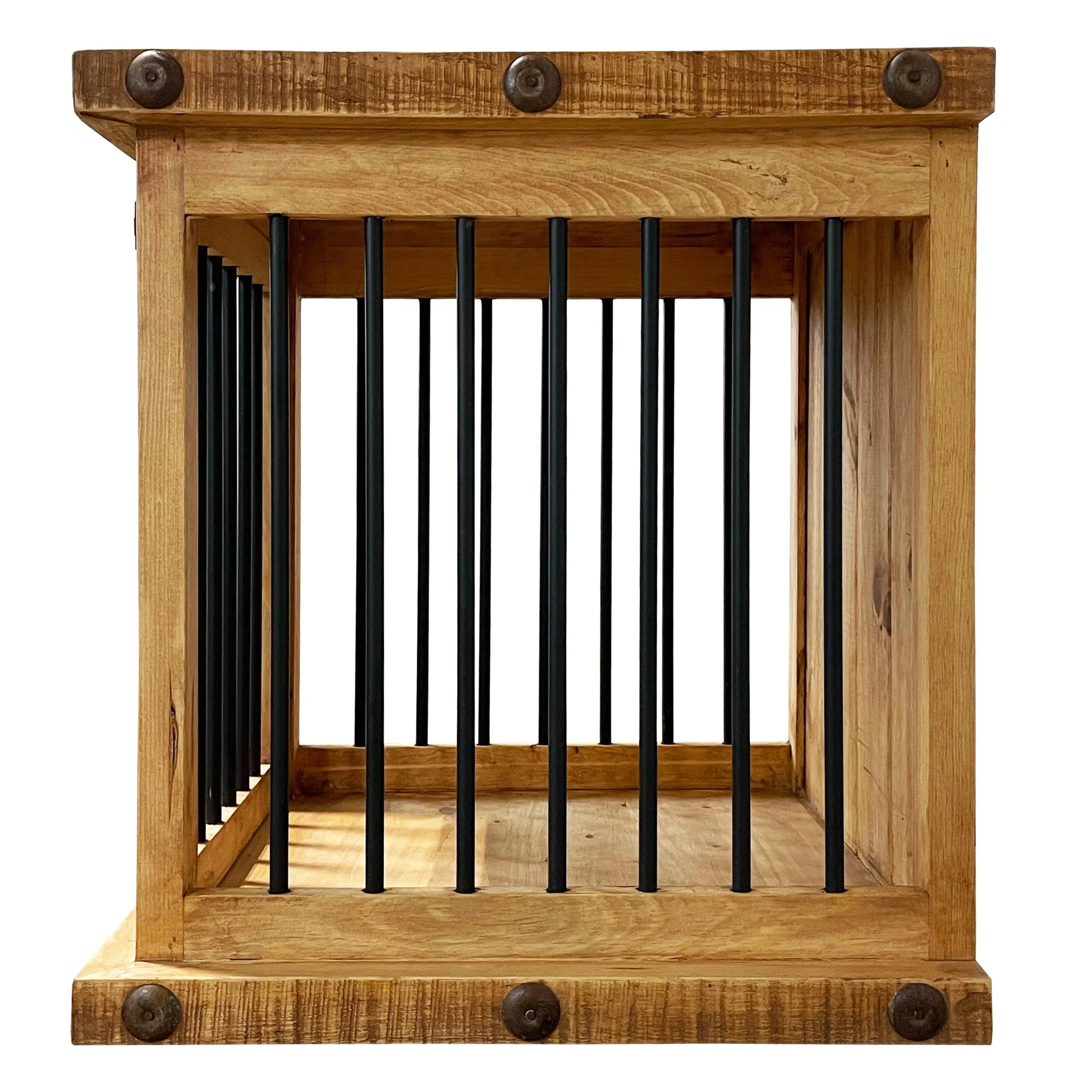 Oasis Small Rustic Dog Wood Kennel in Medium Wax - Image 4