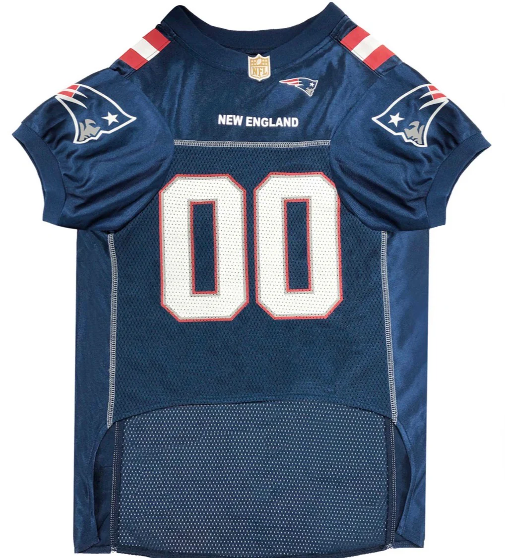 Official NFL New England Patriots Mesh Dog Jersey By Pets First - Image 3