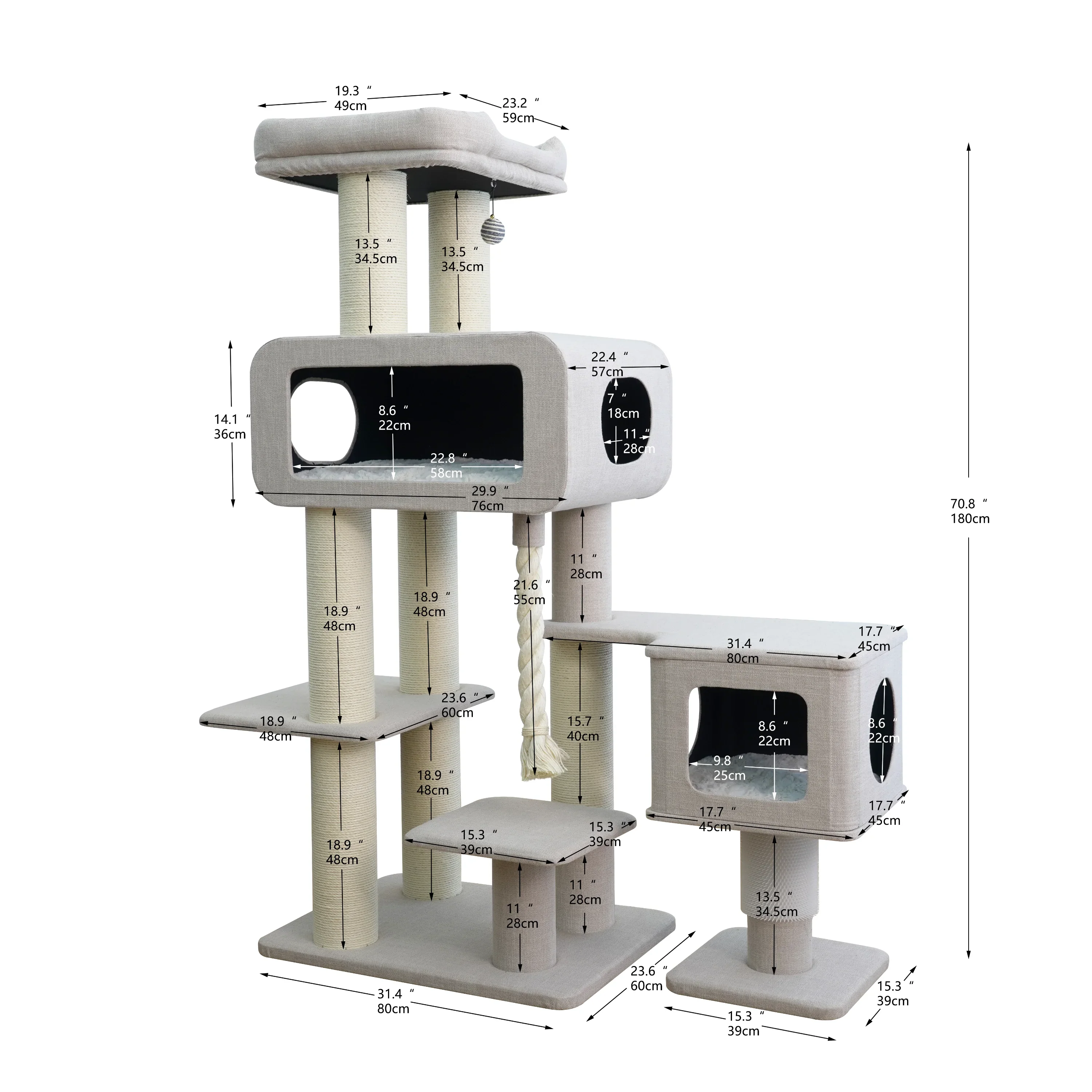 Ontario Grand Luxe Cat Tree – Built for Large Breeds - Image 8