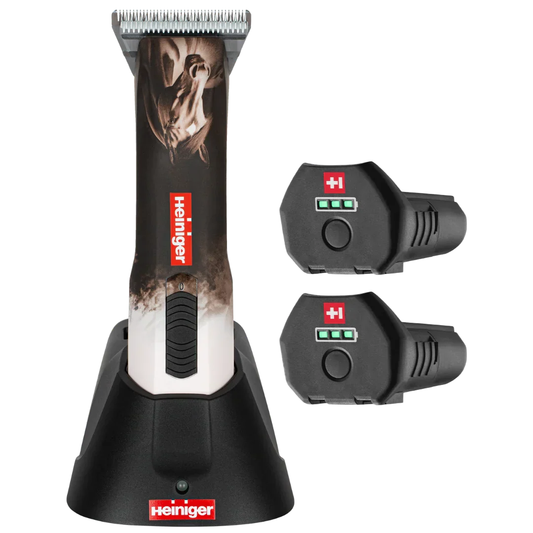 Opal Horse Design Cordless Clipper with Two Batteries with Free Grip by Heiniger - Image 7