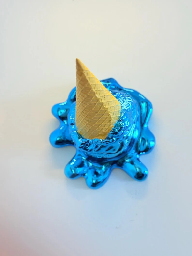 Opps! No. 1 Dropped Ice Cream Sculpture-Electric Blue - Image 3