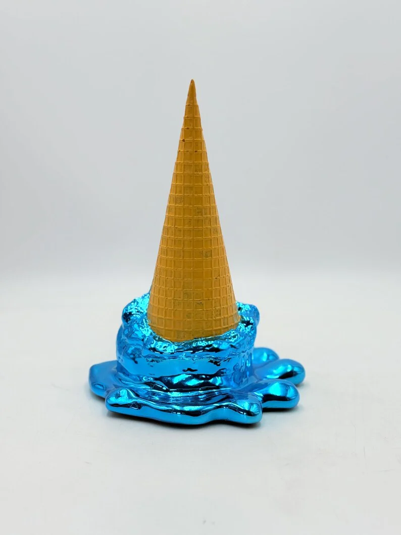 Opps! No. 1 Dropped Ice Cream Sculpture-Electric Blue - Image 4