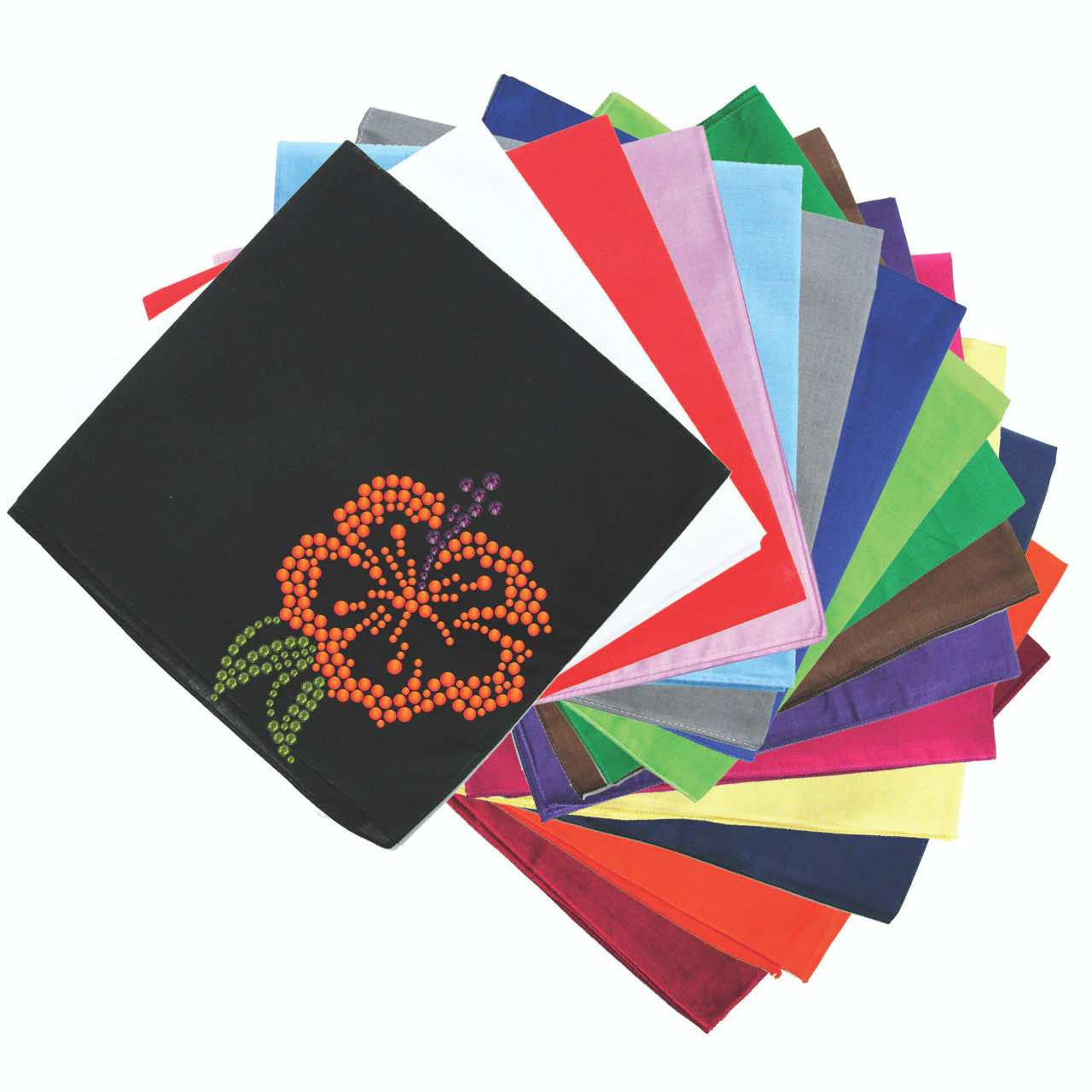 Orange Hibiscus - Bandanna - Image 2