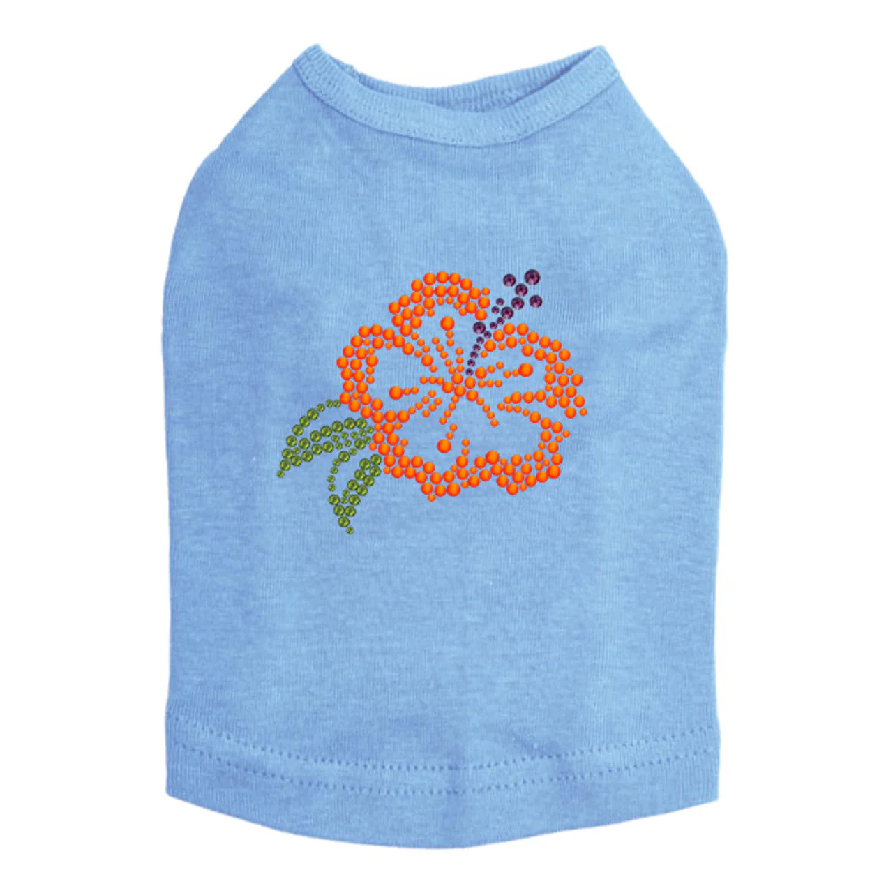 Orange Hibiscus - Dog Tank - Image 4