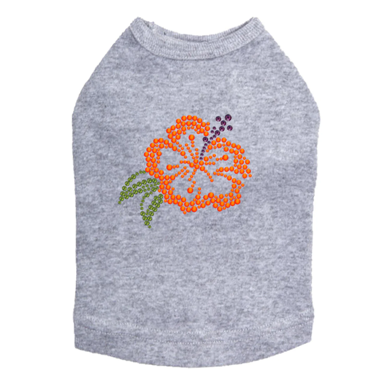 Orange Hibiscus - Dog Tank - Image 5