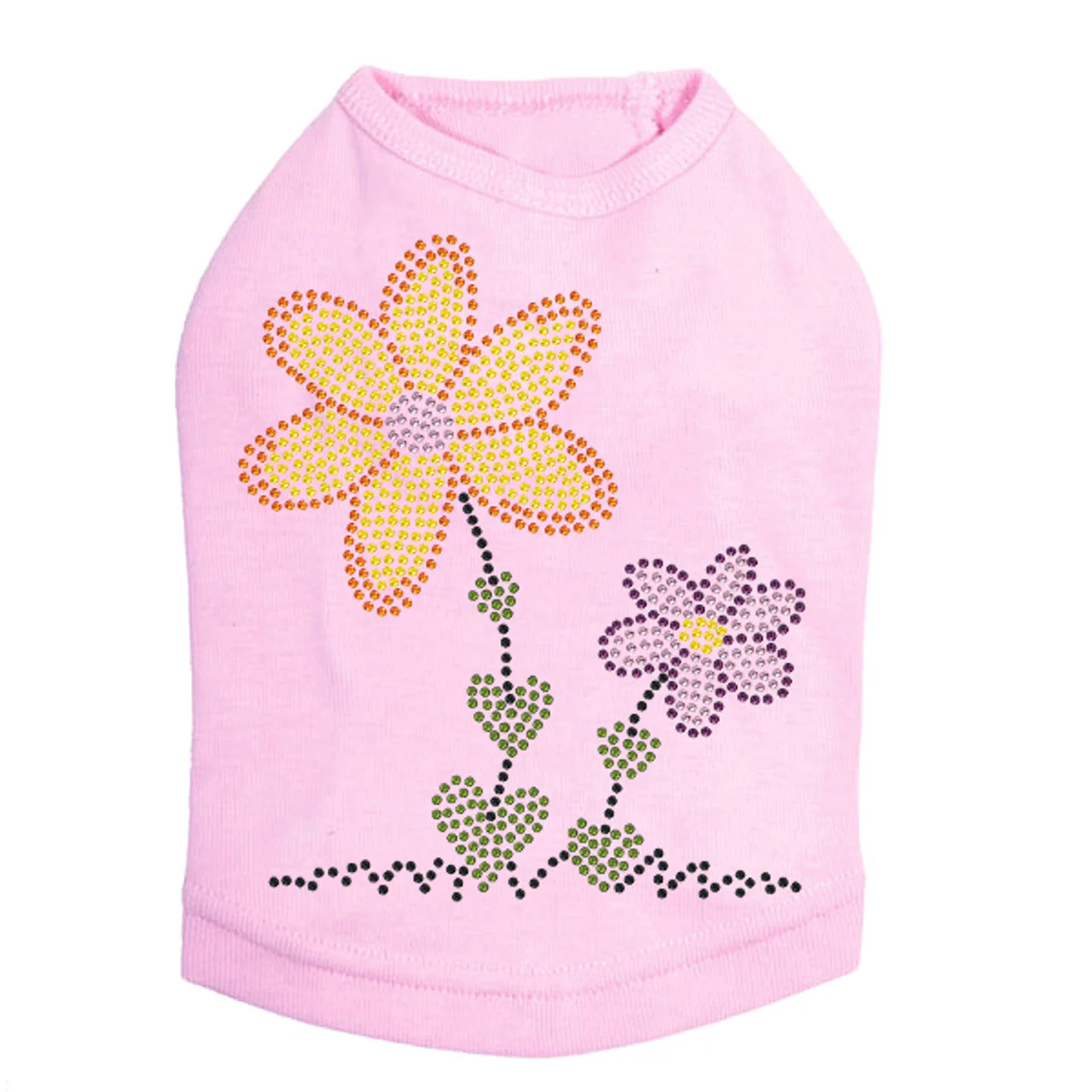 Orange & Purple Flowers - Dog Tank - Image 2