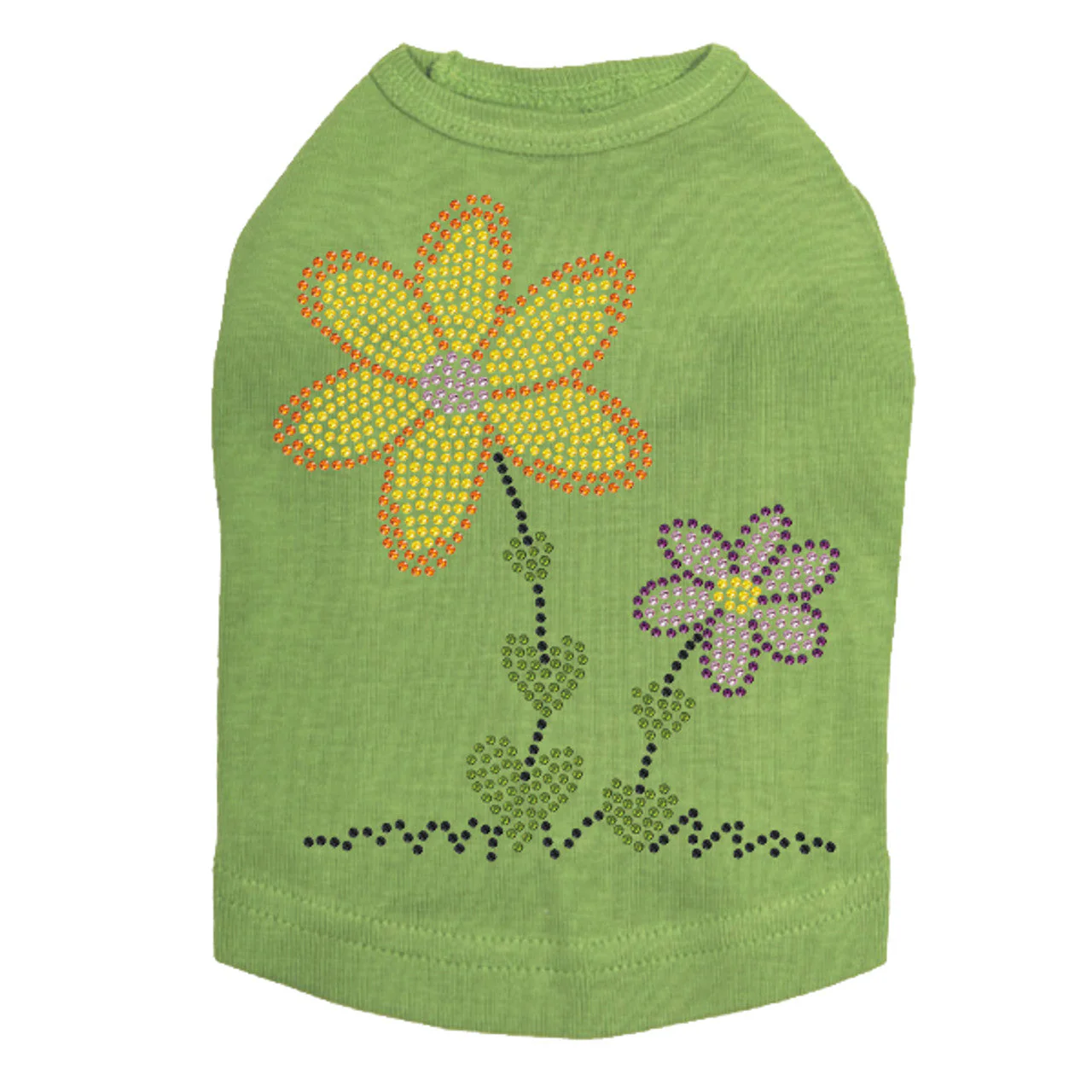 Orange & Purple Flowers - Dog Tank - Image 3