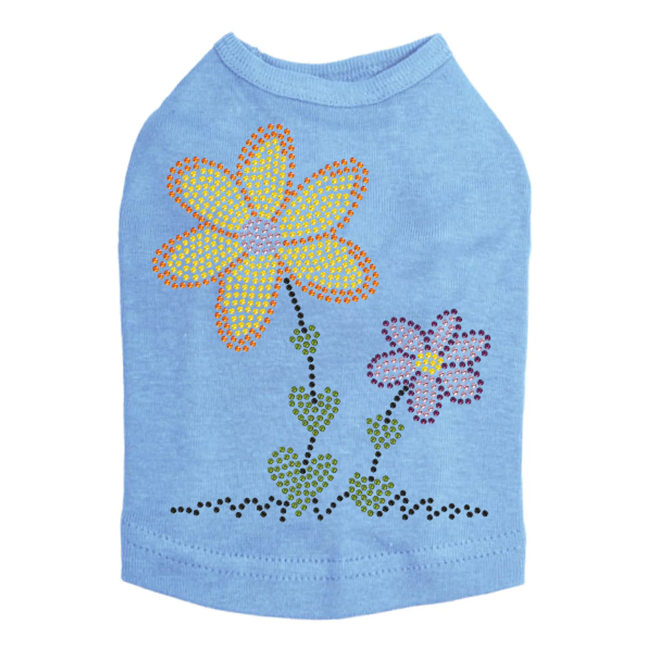 Orange & Purple Flowers - Dog Tank - Image 4