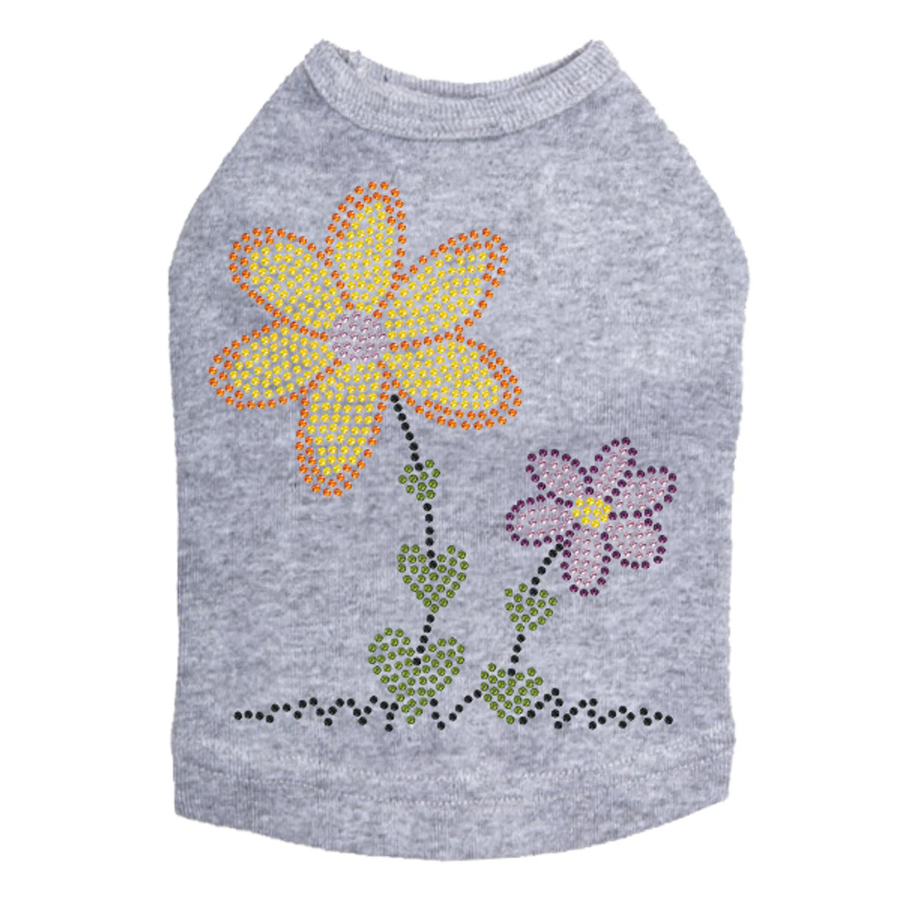 Orange & Purple Flowers - Dog Tank - Image 7
