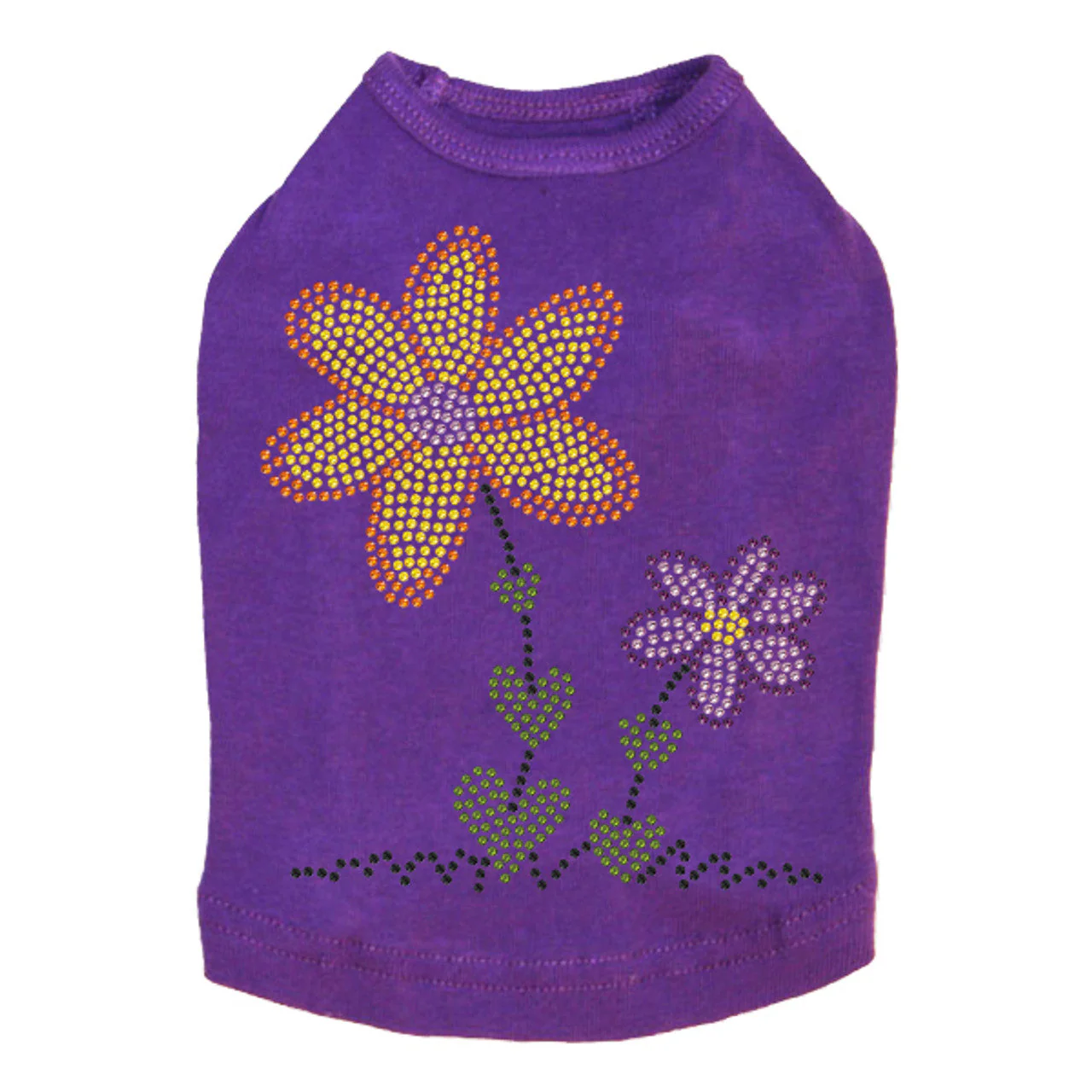 Orange & Purple Flowers - Dog Tank - Image 8